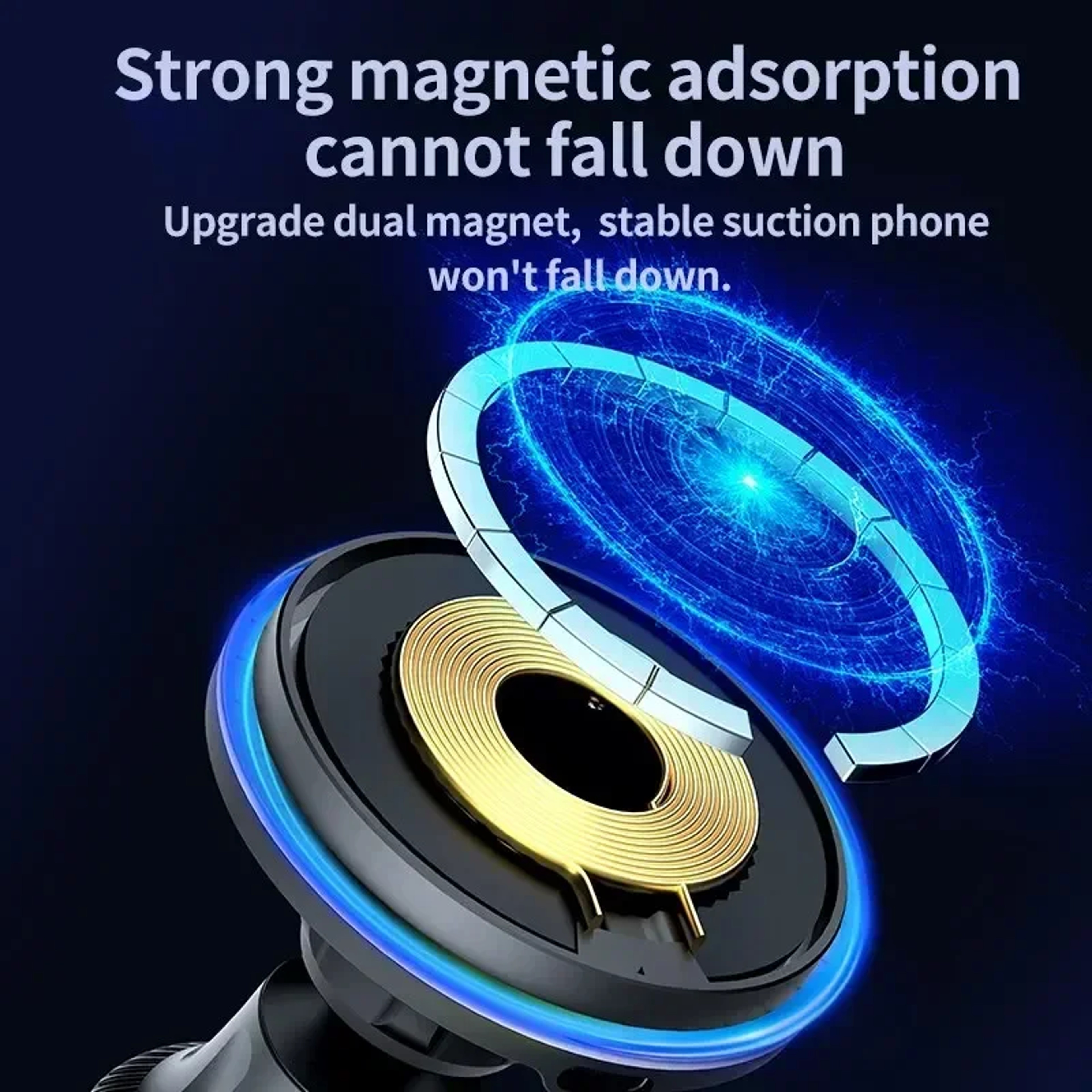 Magnetic Car Phone Holder Charger 30W Wireless Charging Station With Cool RGB Lights For IPhone 121 5