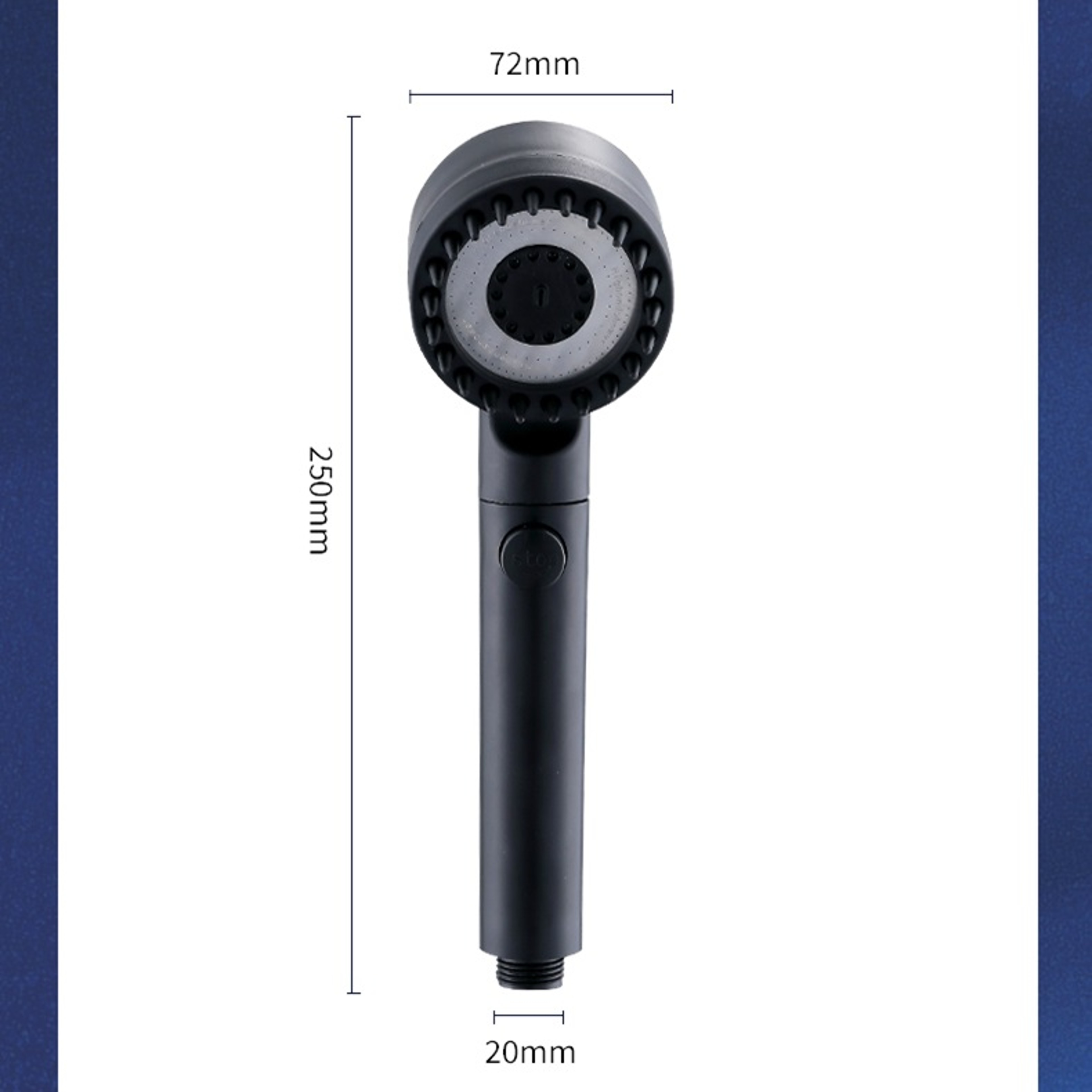High Pressurized Filter Shower Head 3 Mode Adjustable Spray with Massage Brush  Rain Faucet