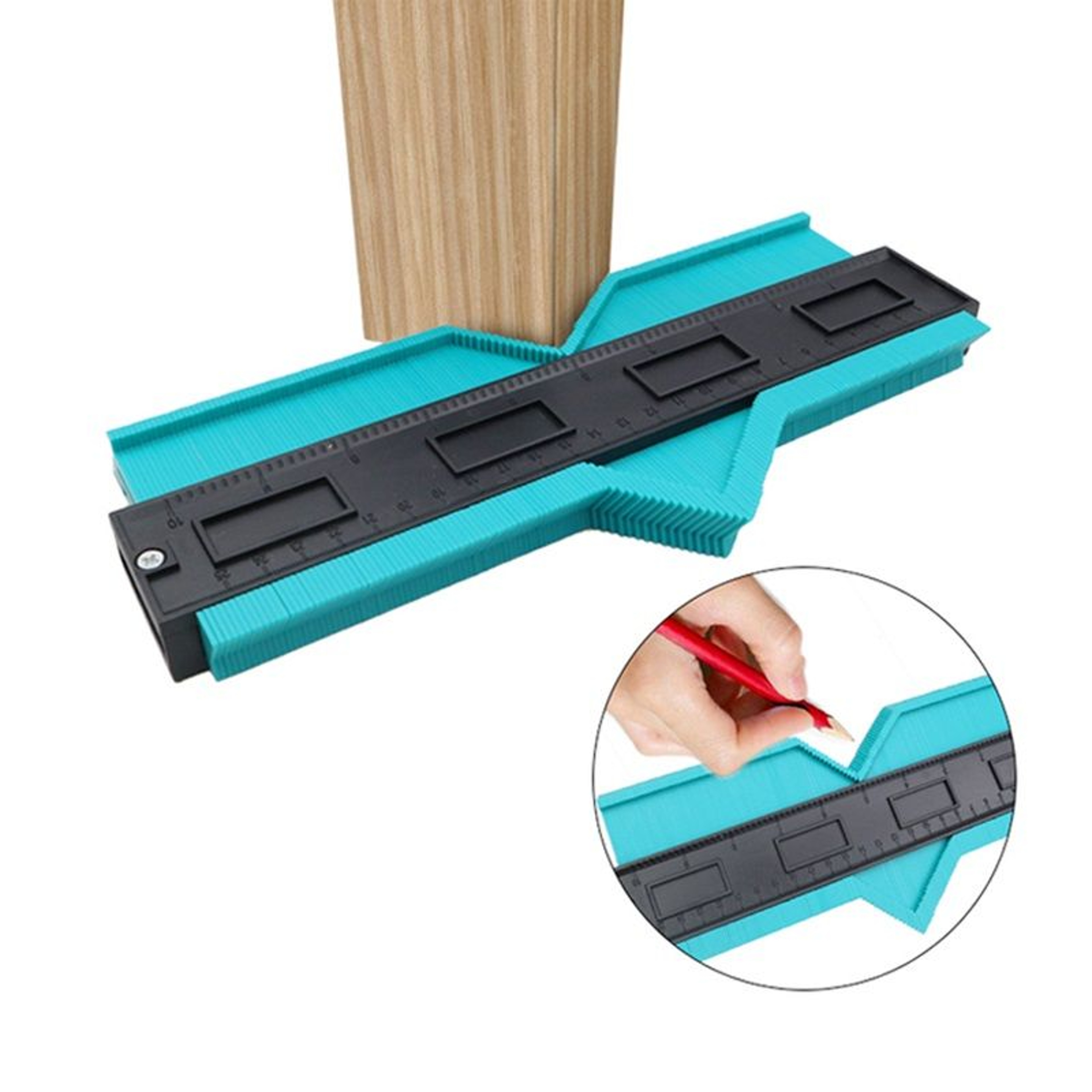 MultiAngle Cutting Template  Line Copier Ruler Essential Measuring Instrument for DIY Woodworkin