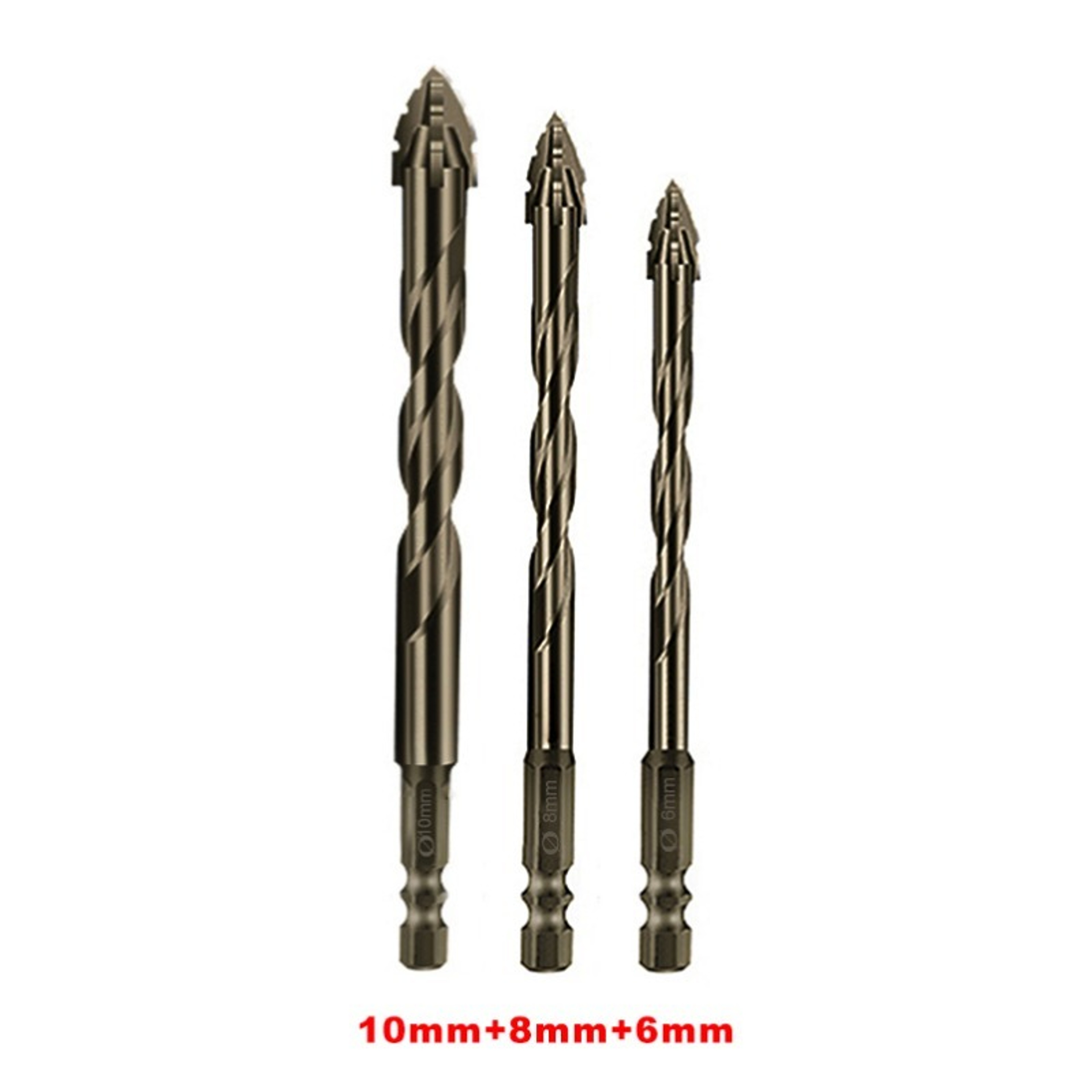 HighFourEdged Serrated Eccentric Drill Bit Dry Drilling For Ceramic Tiles Glass Marble  Concrete 7
