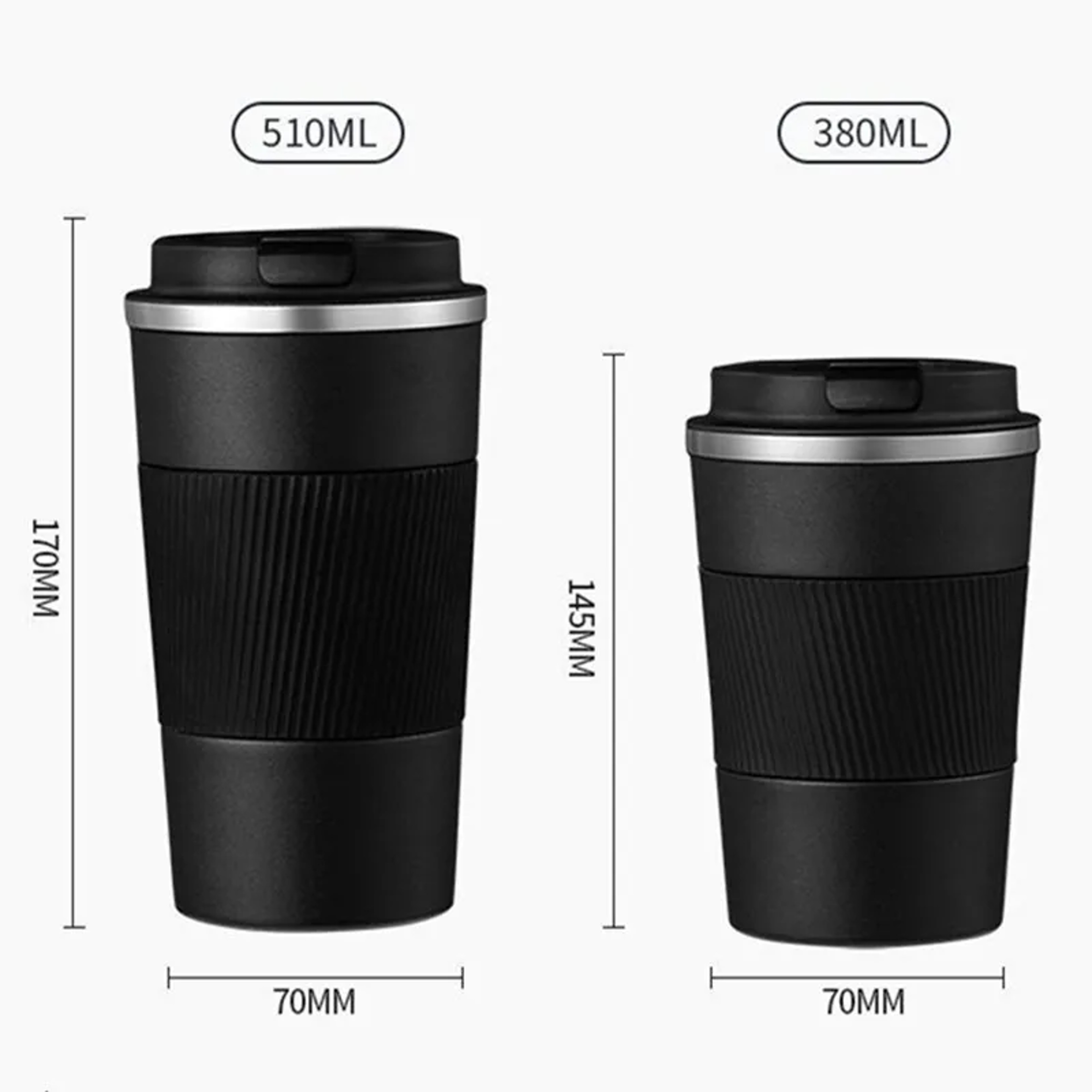 Stainless Steel Reusable Coffee Cup Reusable Travel Coffee Mug for Office & Car – view 3