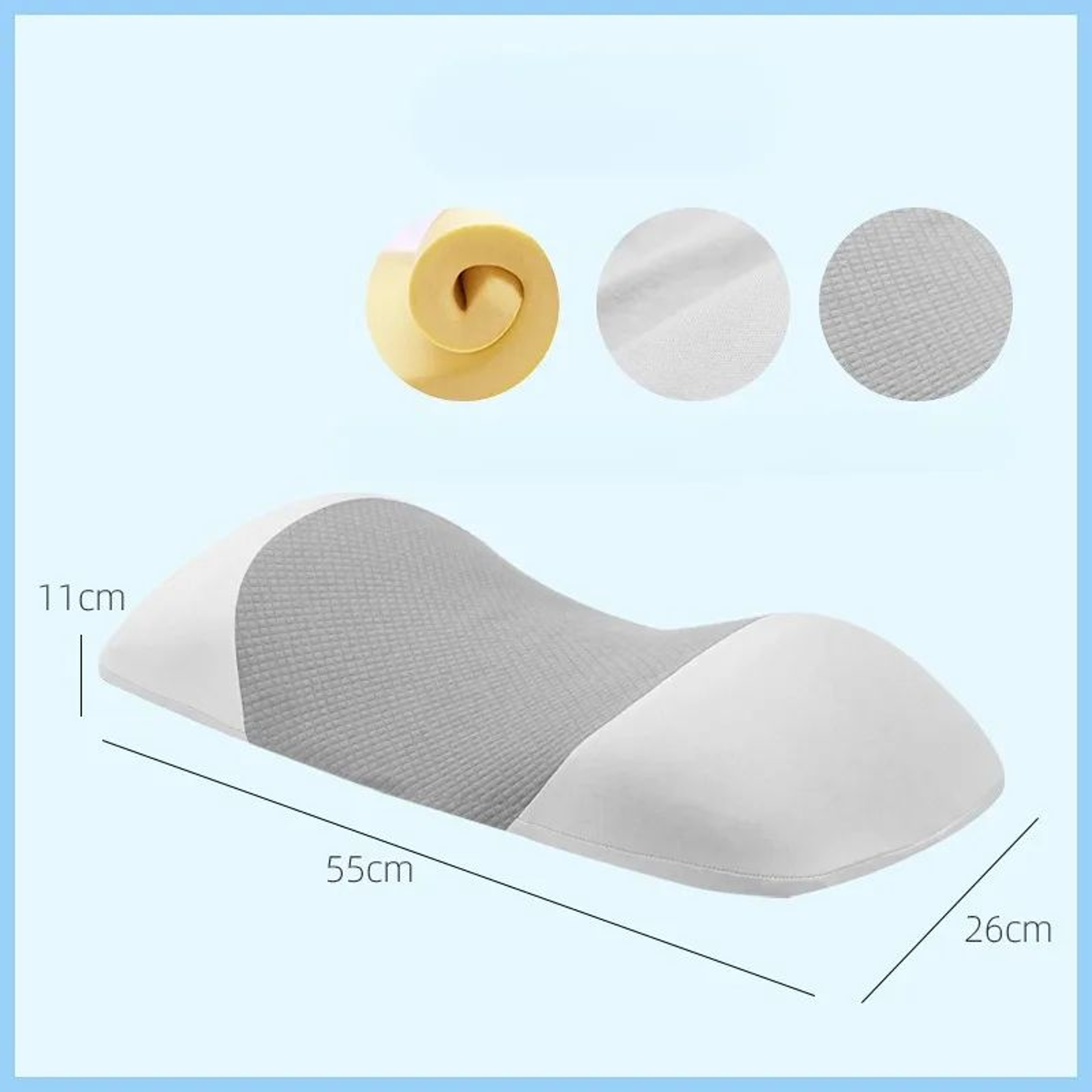 Ergonomic Lumbar Support Pillow For Sleeping Memory Foam Waist Cushion For Back Pain Relief 8