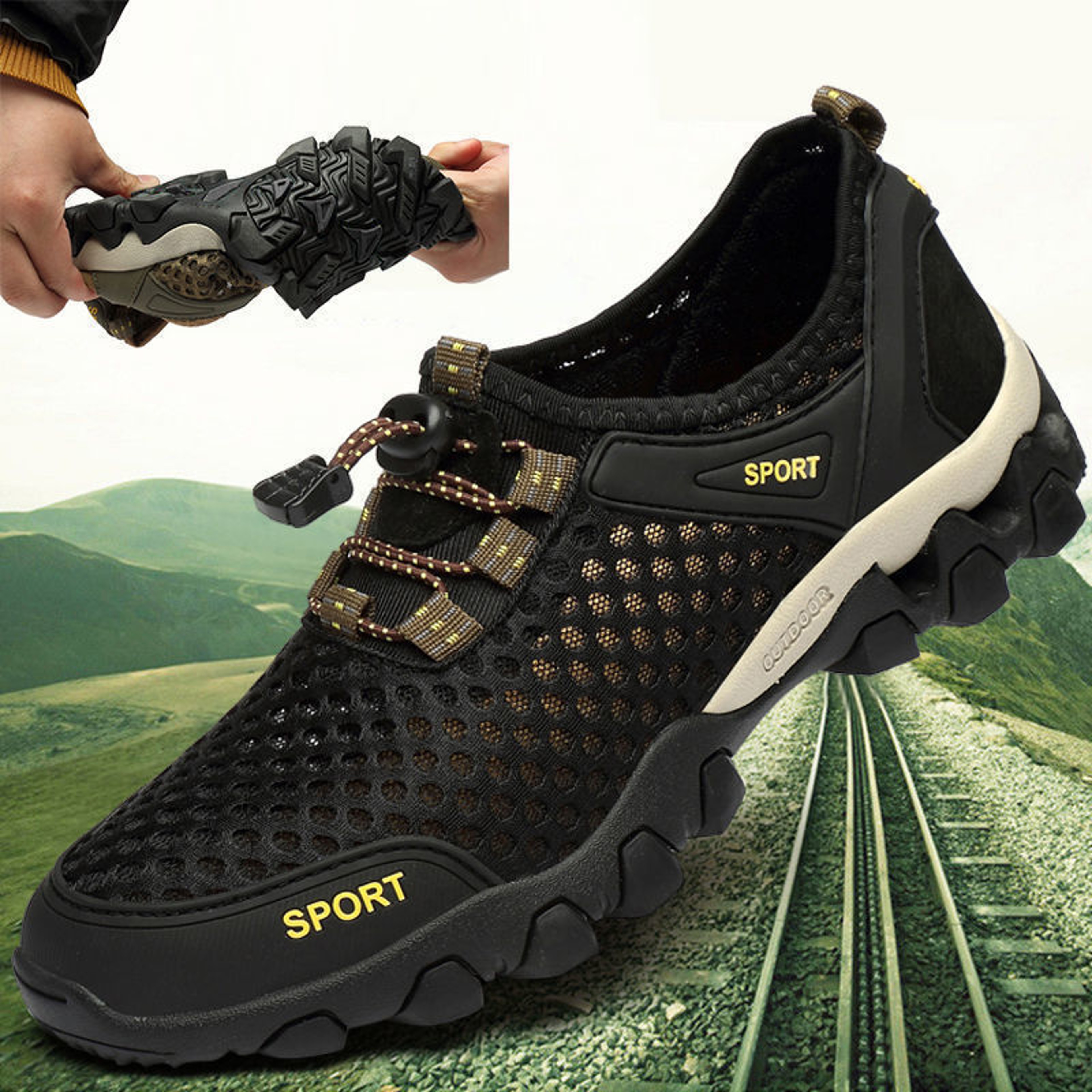 Men Sneakers Comfortable  Lightweight Running Shoes For Casual  Summer Wear 0