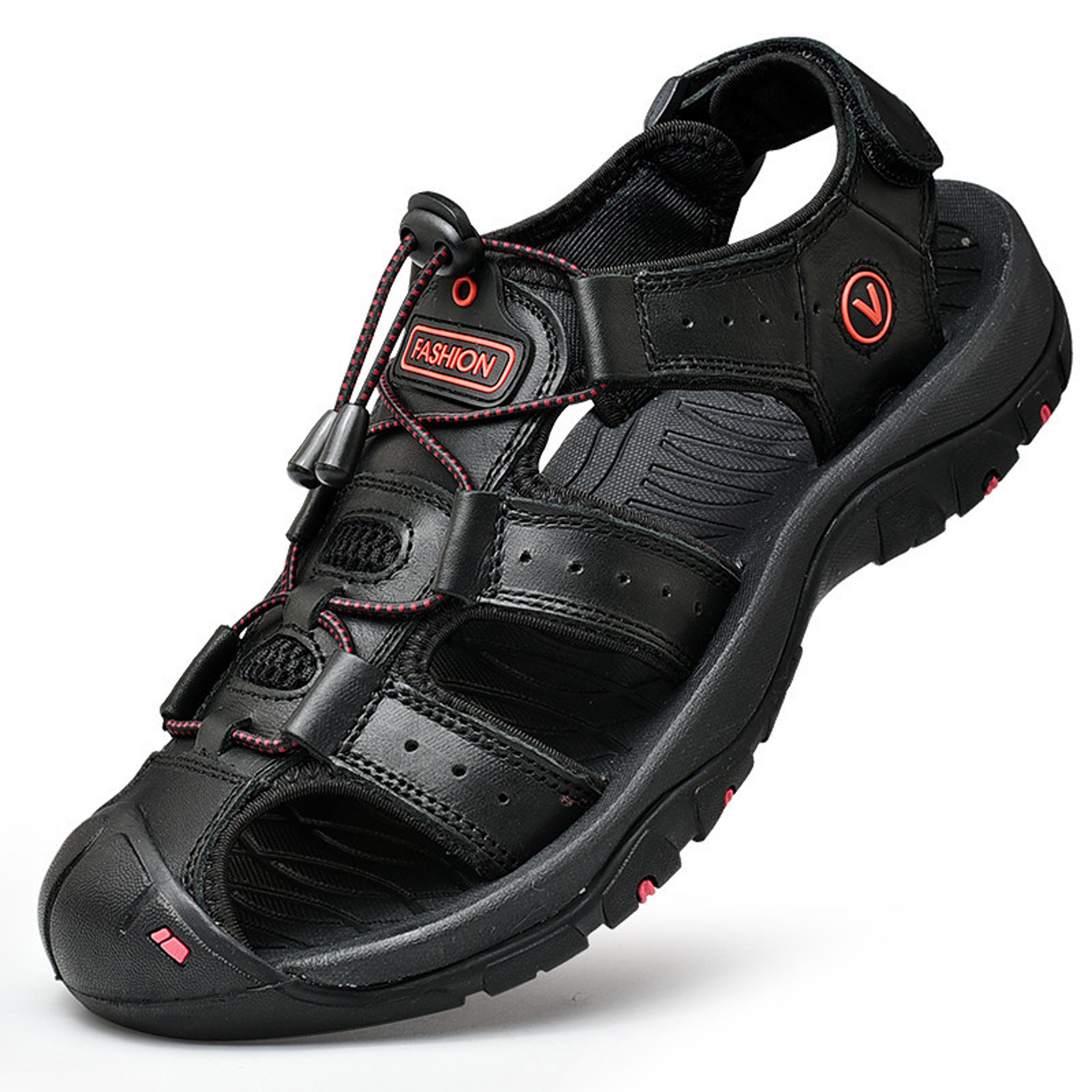 Men Summer Sandals, Genuine Leather Casual Shoes for Outdoor & Beach – view 3