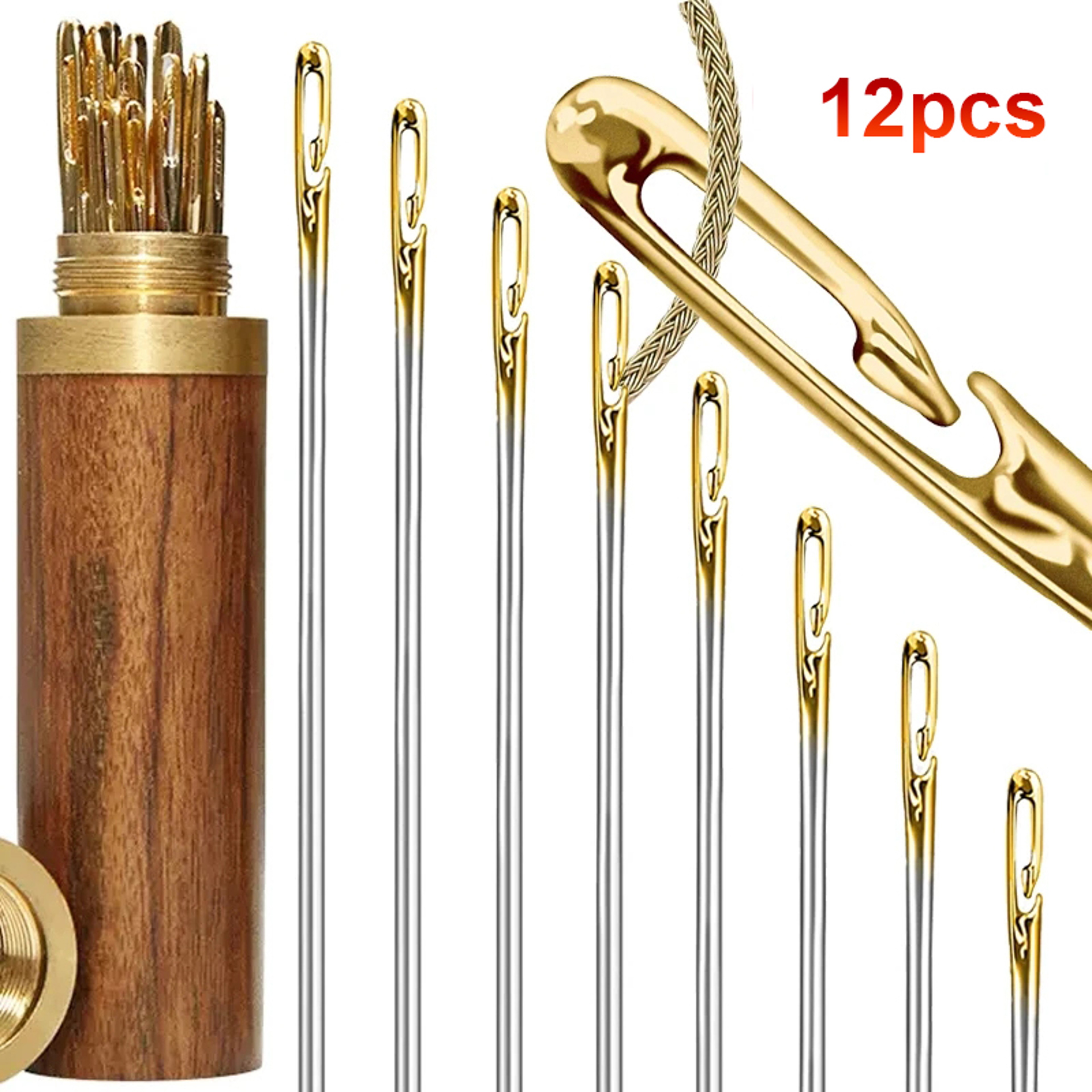 Stainless Steel Sewing Needles For Elderly  Blind Side Hole Threading Hand Household DIY 4