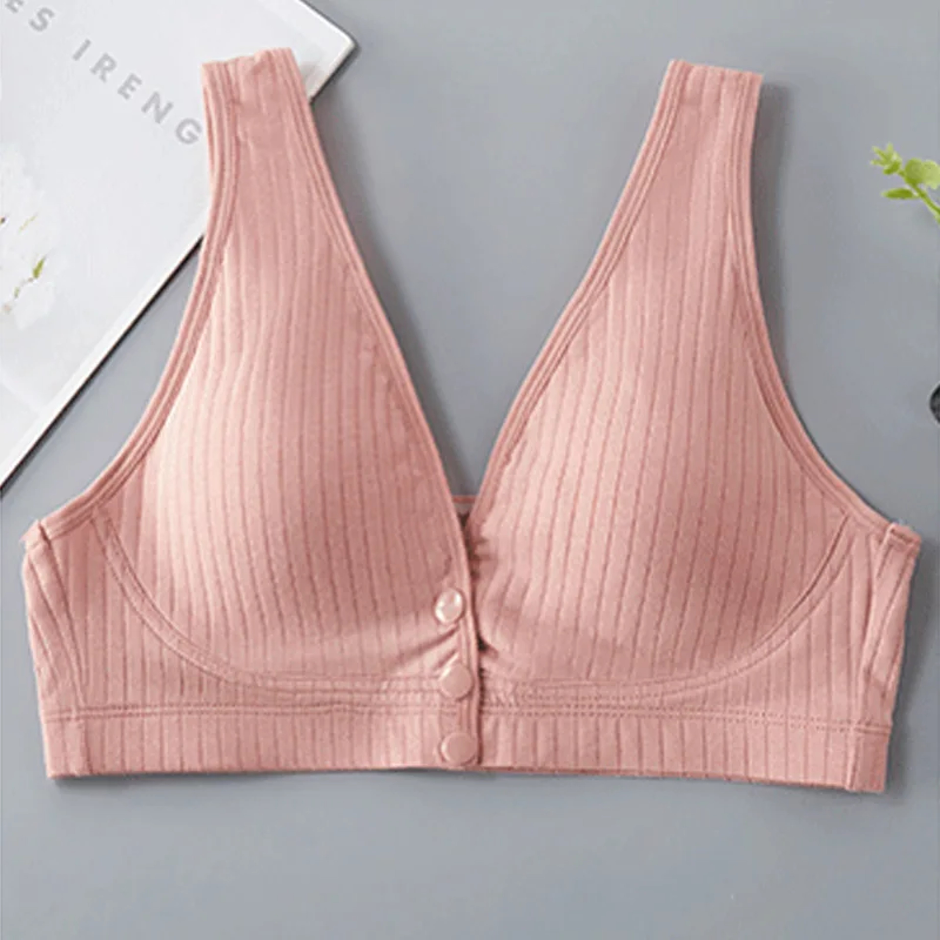 Pure Cotton Nursing Bra Women's Breastfeeding Maternity Underwear Women Pregnancy Plus Size Bralette Gather Crop Top Women – view 10