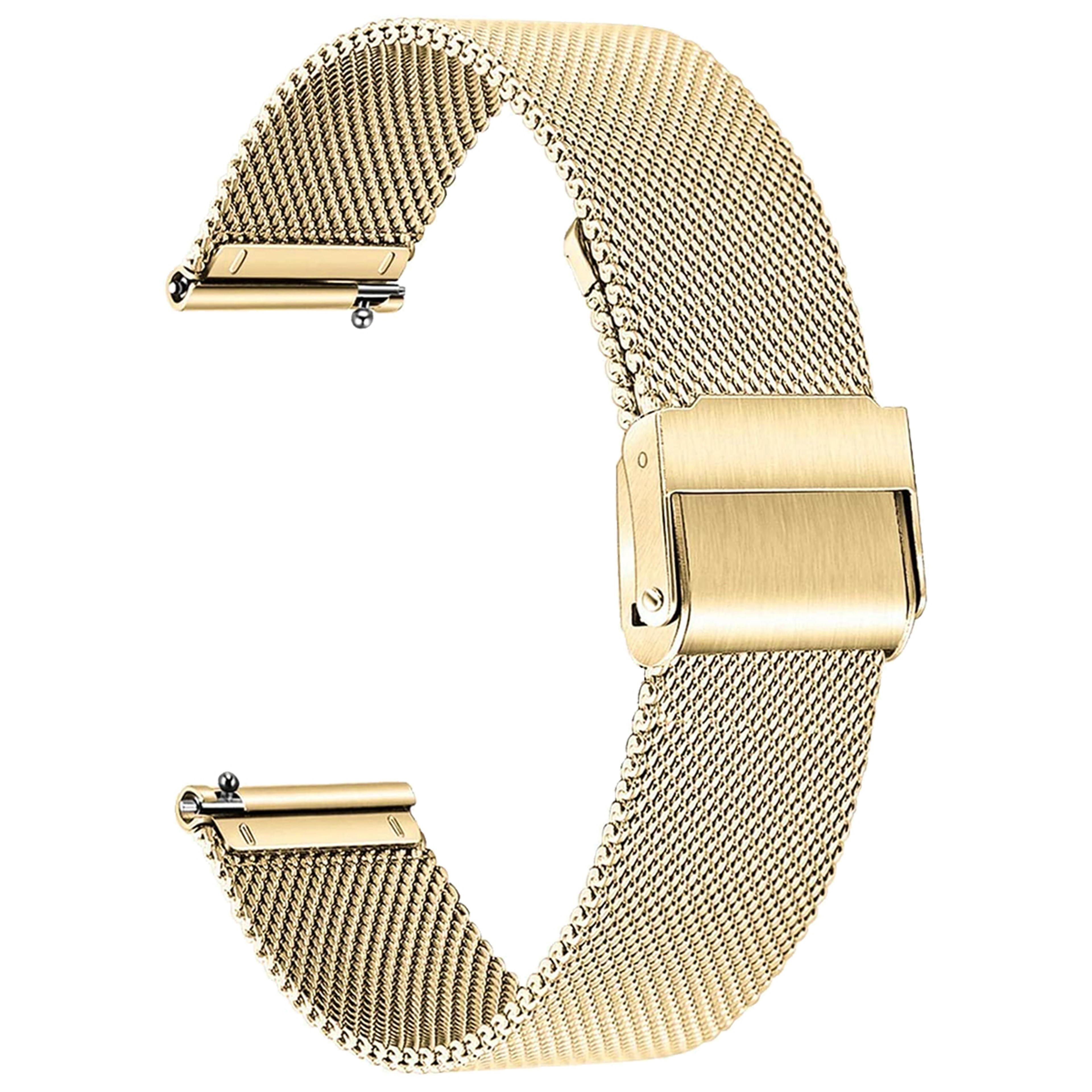 Universal Milanese Watchband Quick Release Stainless Steel Mesh Strap In Silver 6