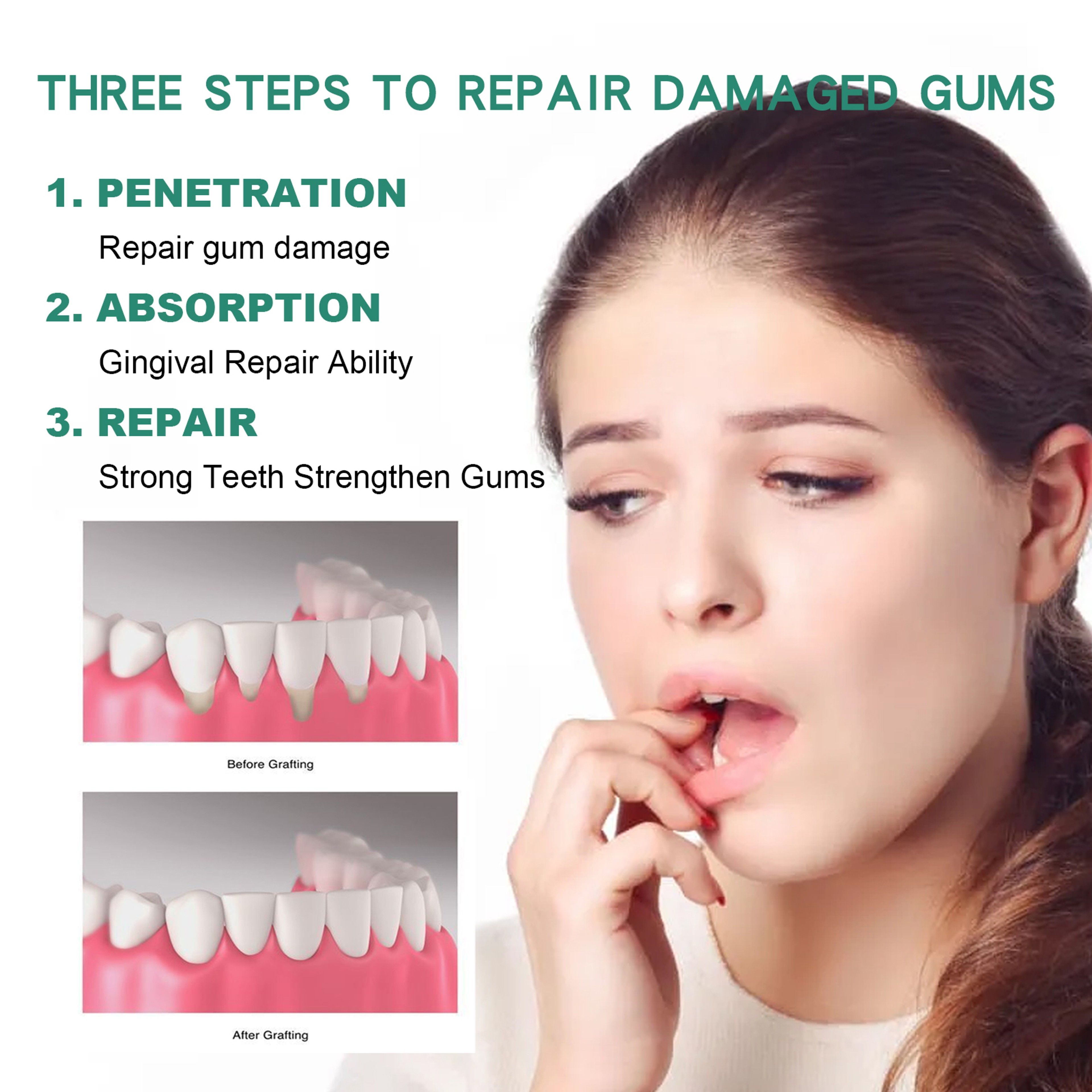 Advanced Gum Repair Serum Drops, Relieve Receding Gums, Gingival Swelling & Promote Oral Periodontal Hygiene, 30ml – view 5
