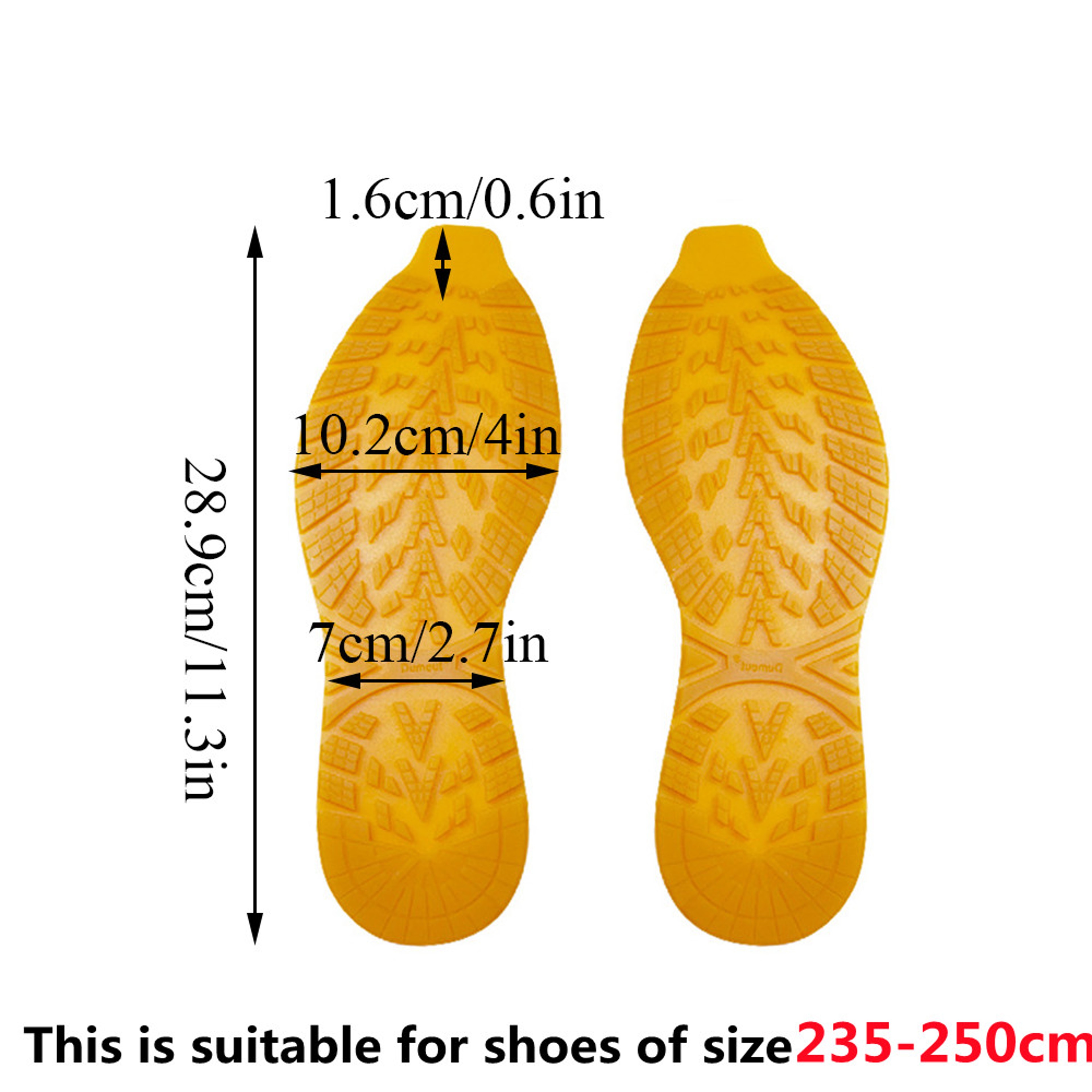 Shoe Sole Repair Kit,1Pair Cuttable Non Slip Rubber Outsoles, Replace Worn Soles & Enhance Grip with DIY Stickers & Pads – view 6