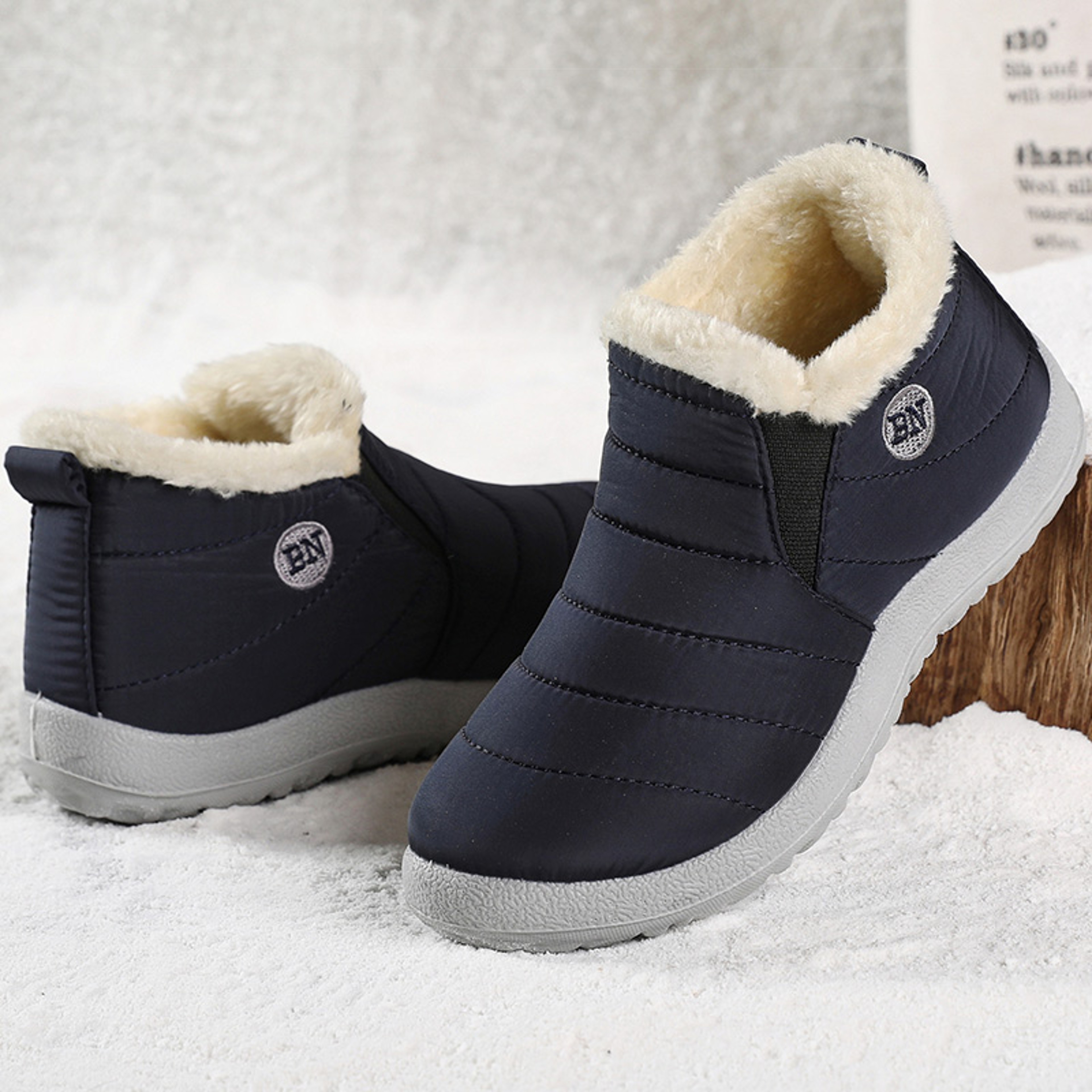 Winter Shoes for Men,Warm Fur Ankle Boots, Mens Casual Snow Boots,Botas Hombre Couple Booties,Outdoor Cold Weather foot – view 3