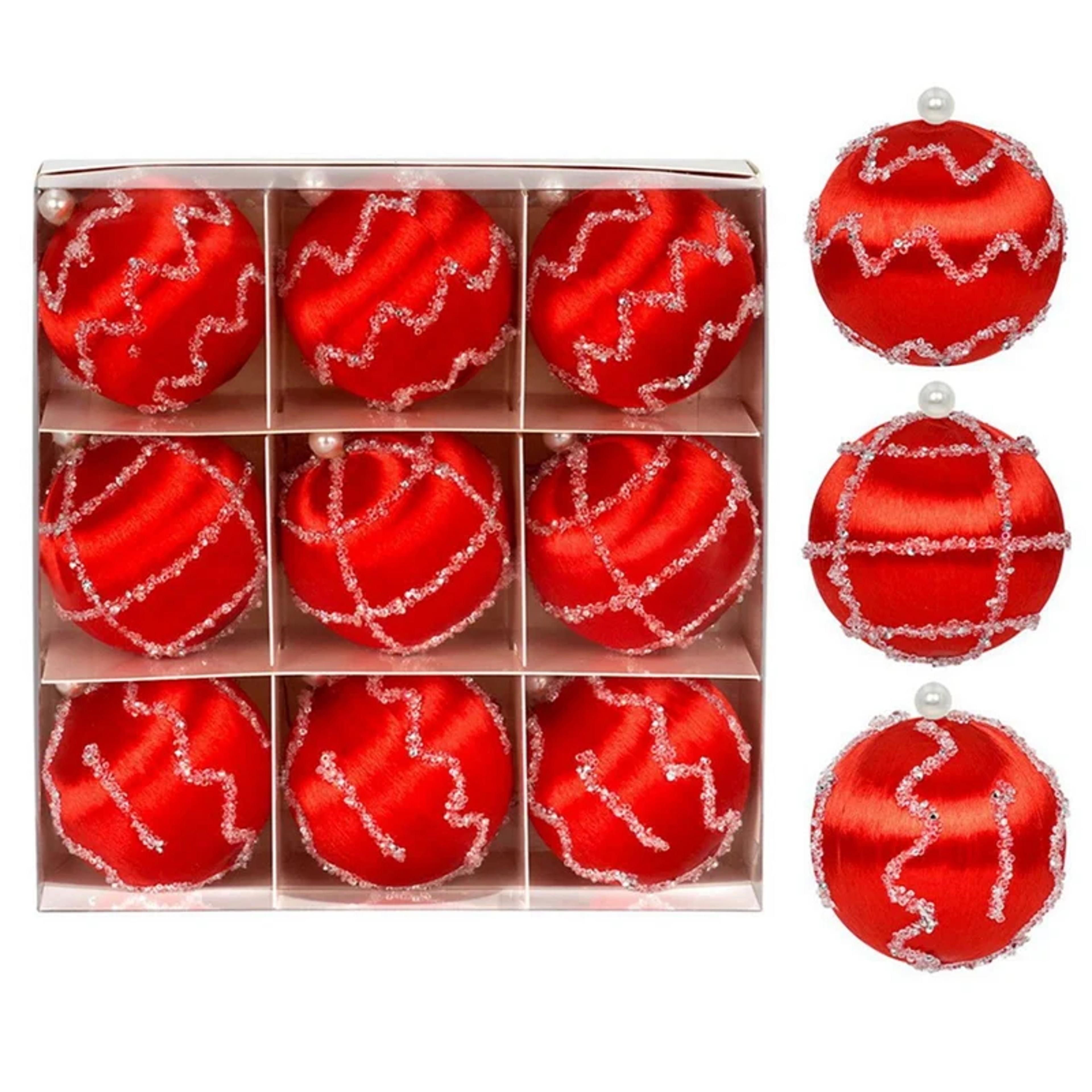 Hanging Bauble Ornament, Christmas Tree Ball, Silk Thread Sequin Decorative, New Year Party Pendants, Tree Dec Decor – view 10