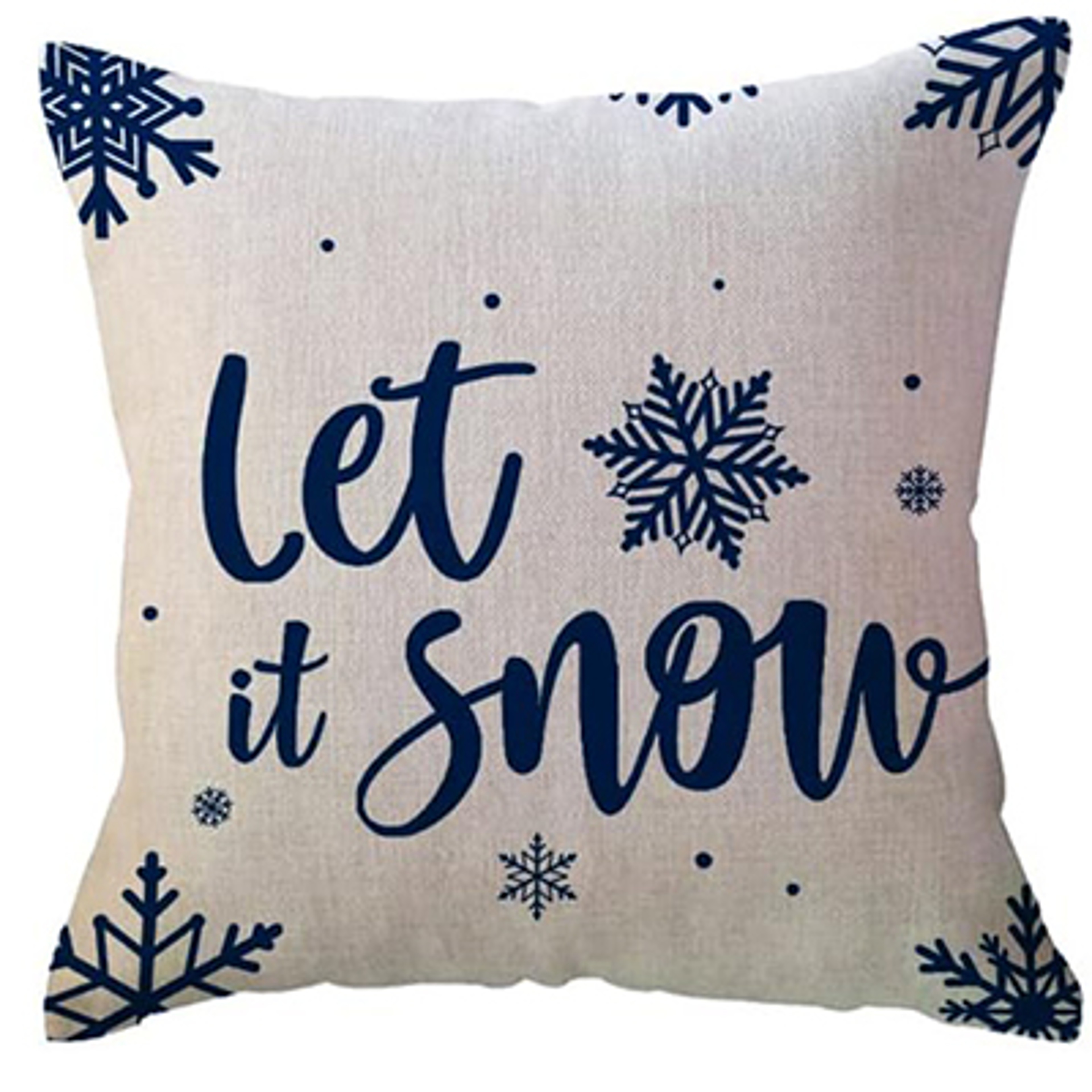 Blue Snowflake Tree Merry Christmas Cushion Cover, Winter Holiday Pillow for Sofa, Porch, and Home Decoration – view 6