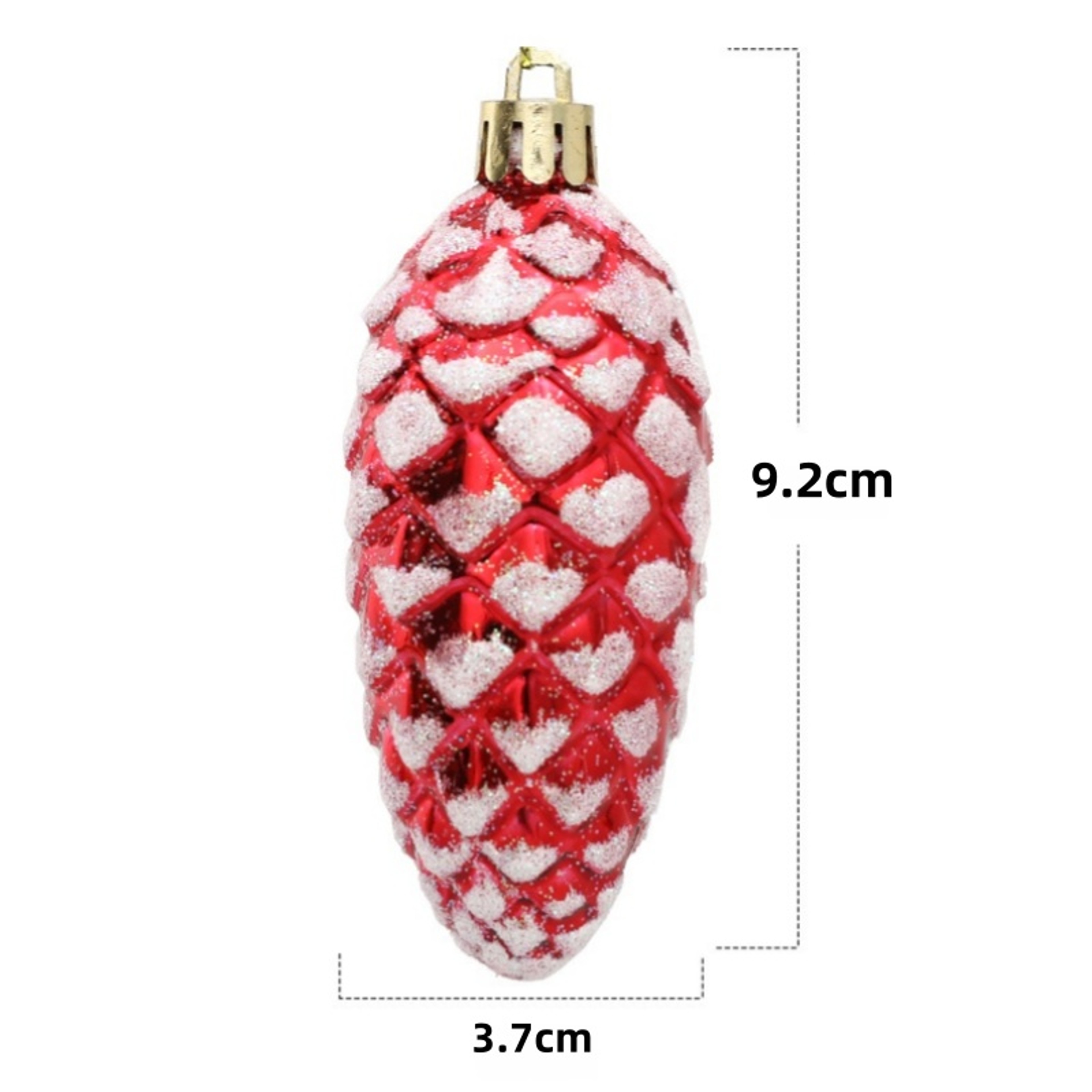 Christmas Tree Ornament Plastic, Pine Cone Pendant, Merry Christmas Home Decorations, Painted Pine Cone Balls – view 2