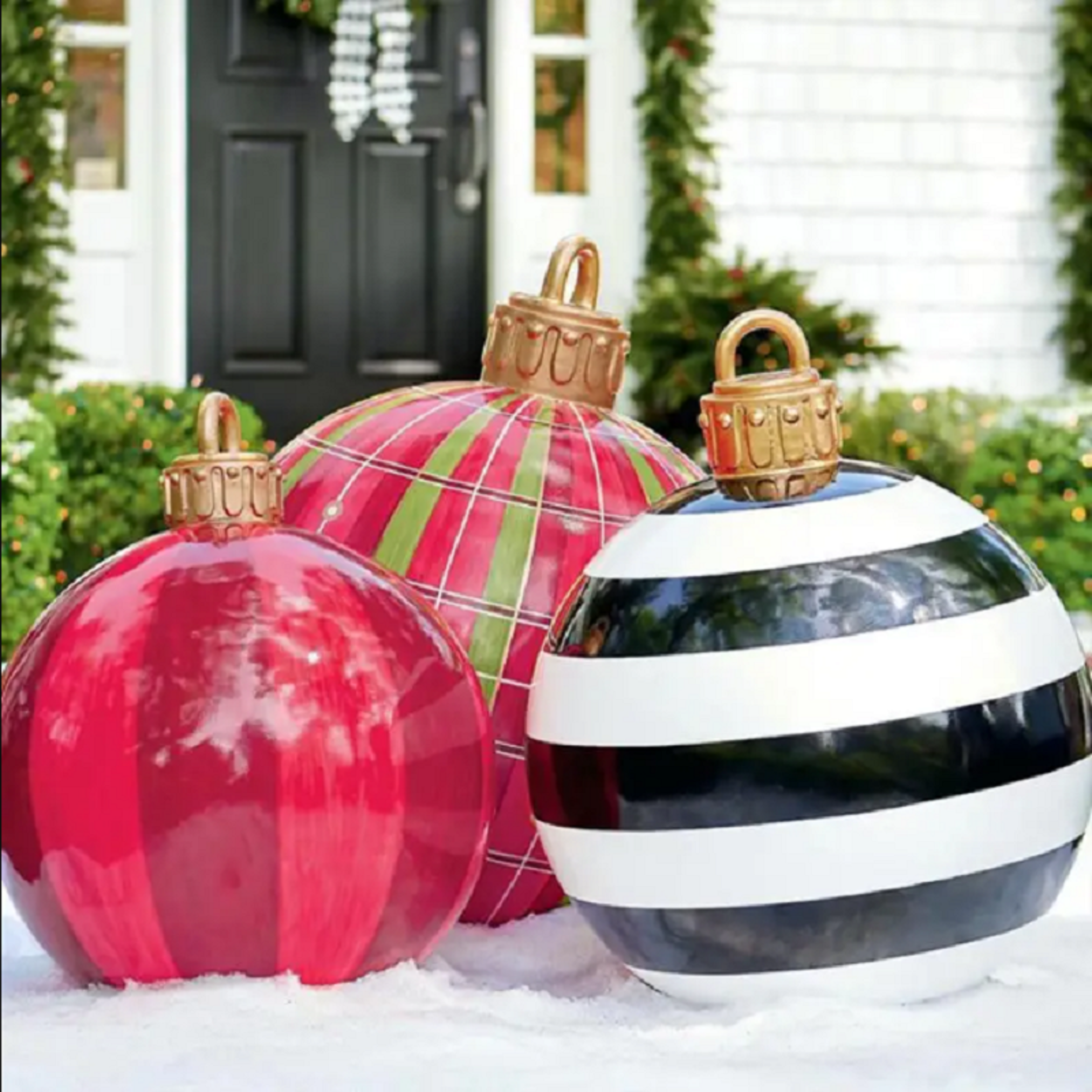 PVC Inflatable Christmas Ball Large Outdoor Giant Decorated Balls Big Party Tree Decorations Toy Ba 0
