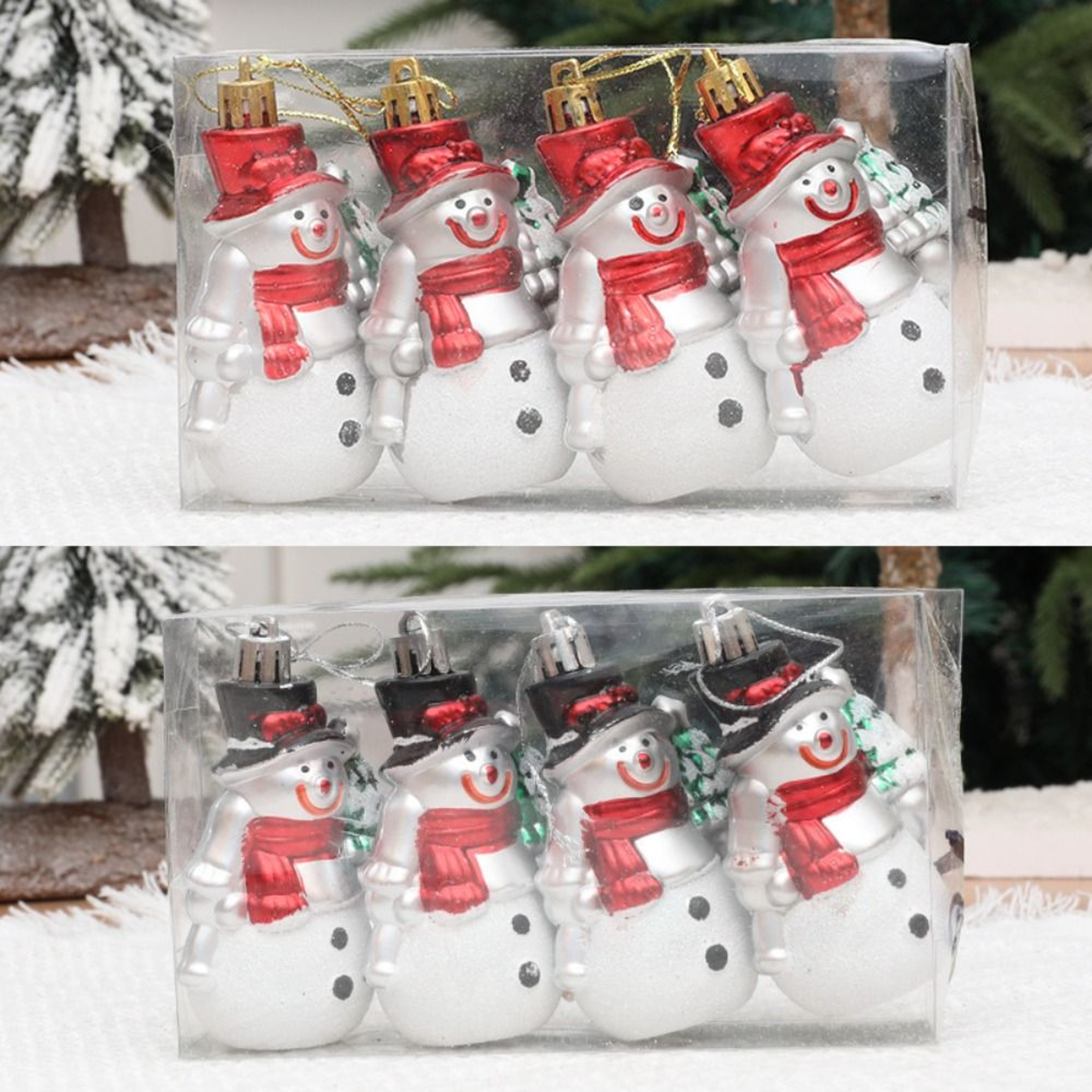 Christmas Cartoon Snowman Pendant, Plastic Santa Claus Ornaments, Exquisite DIY Hanging Decorations, Holiday Craft Set – view 2