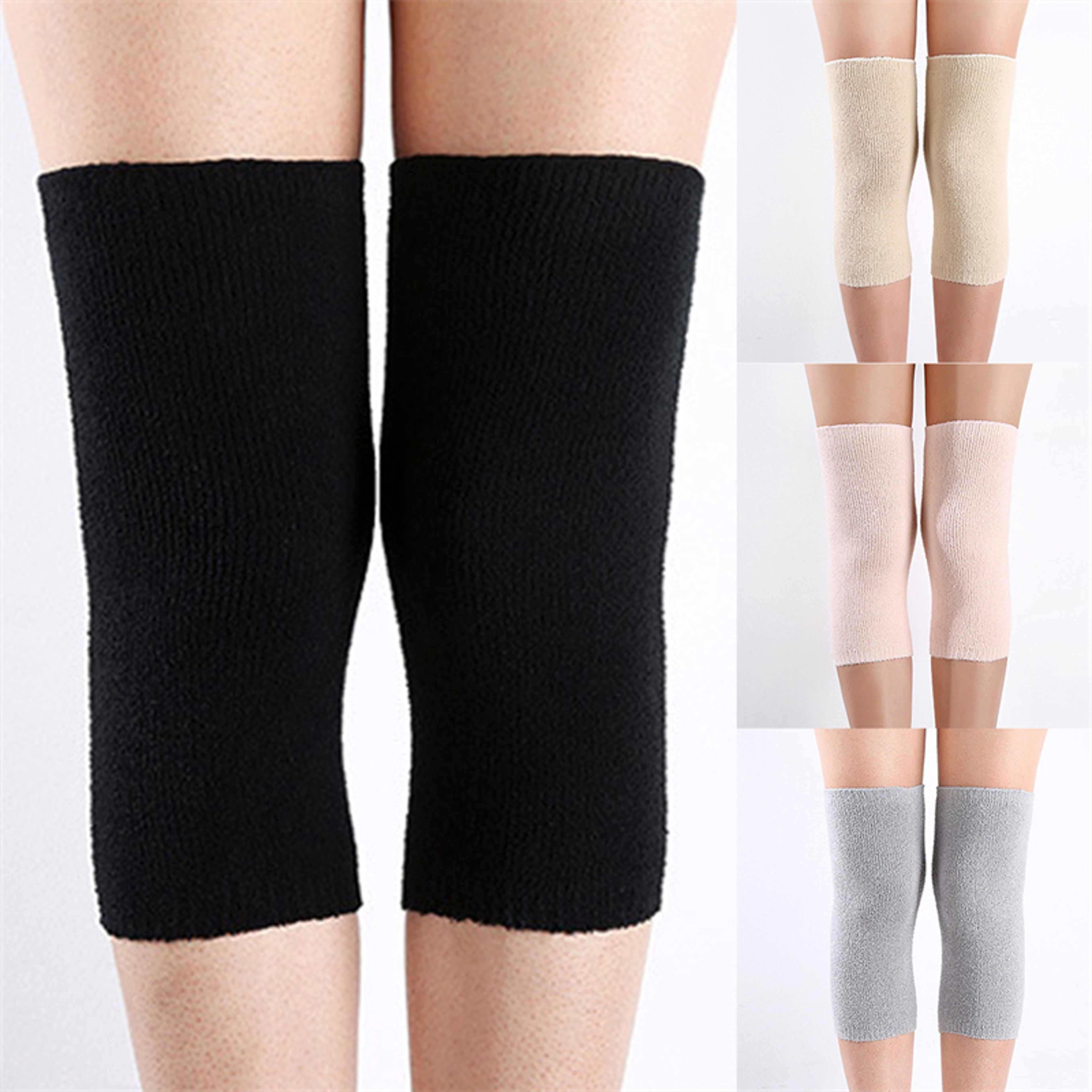 Bamboo Charcoal Knee Pads Winter Warm Protective Gear Women Old Men Kneepad Support Winter Running  3