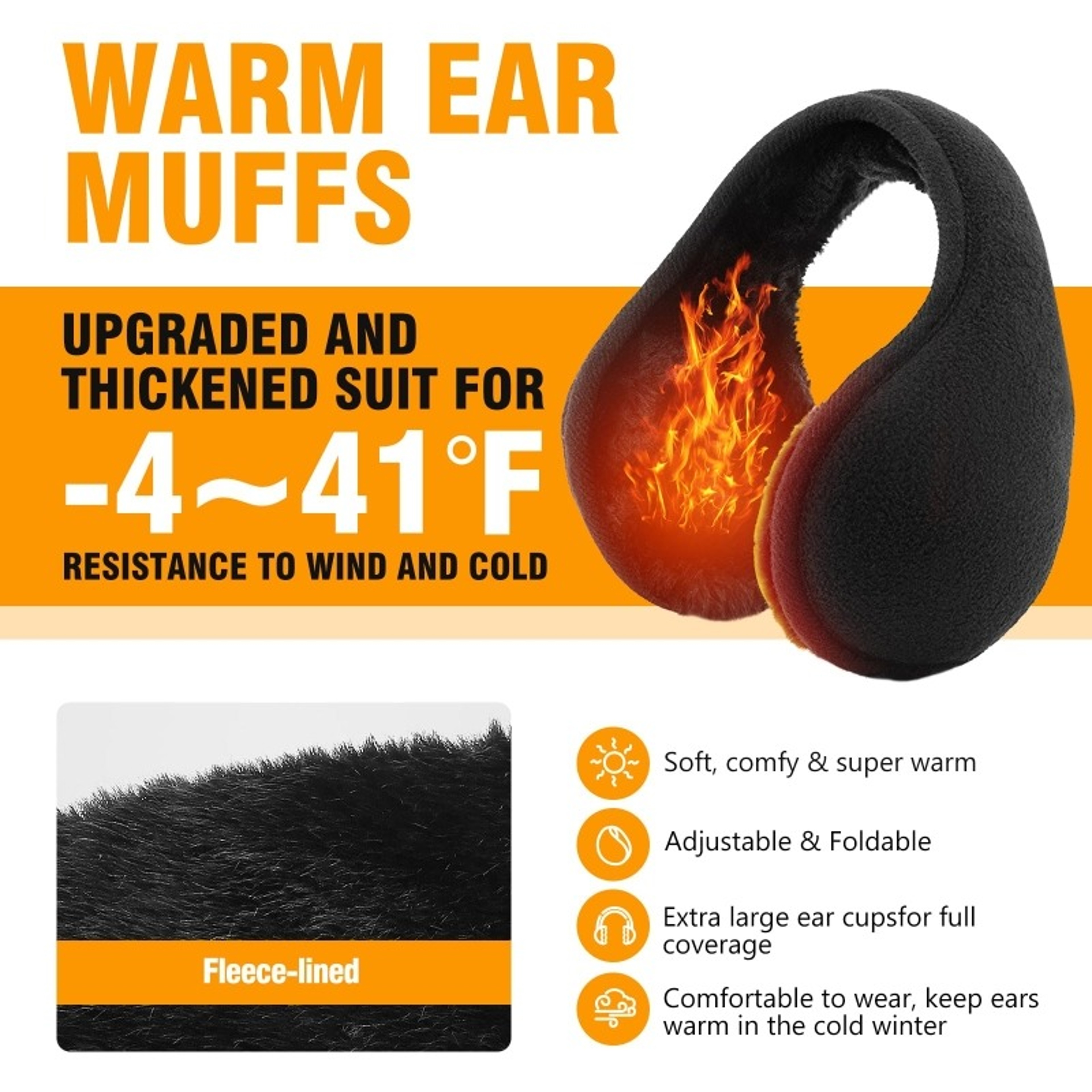 Velvet Ear Muffs Winter Unisex, Thicken Warm Fur Earmuffs, Plush Ear Cover, Ski Cycling Outdoor Ear Protector – view 2
