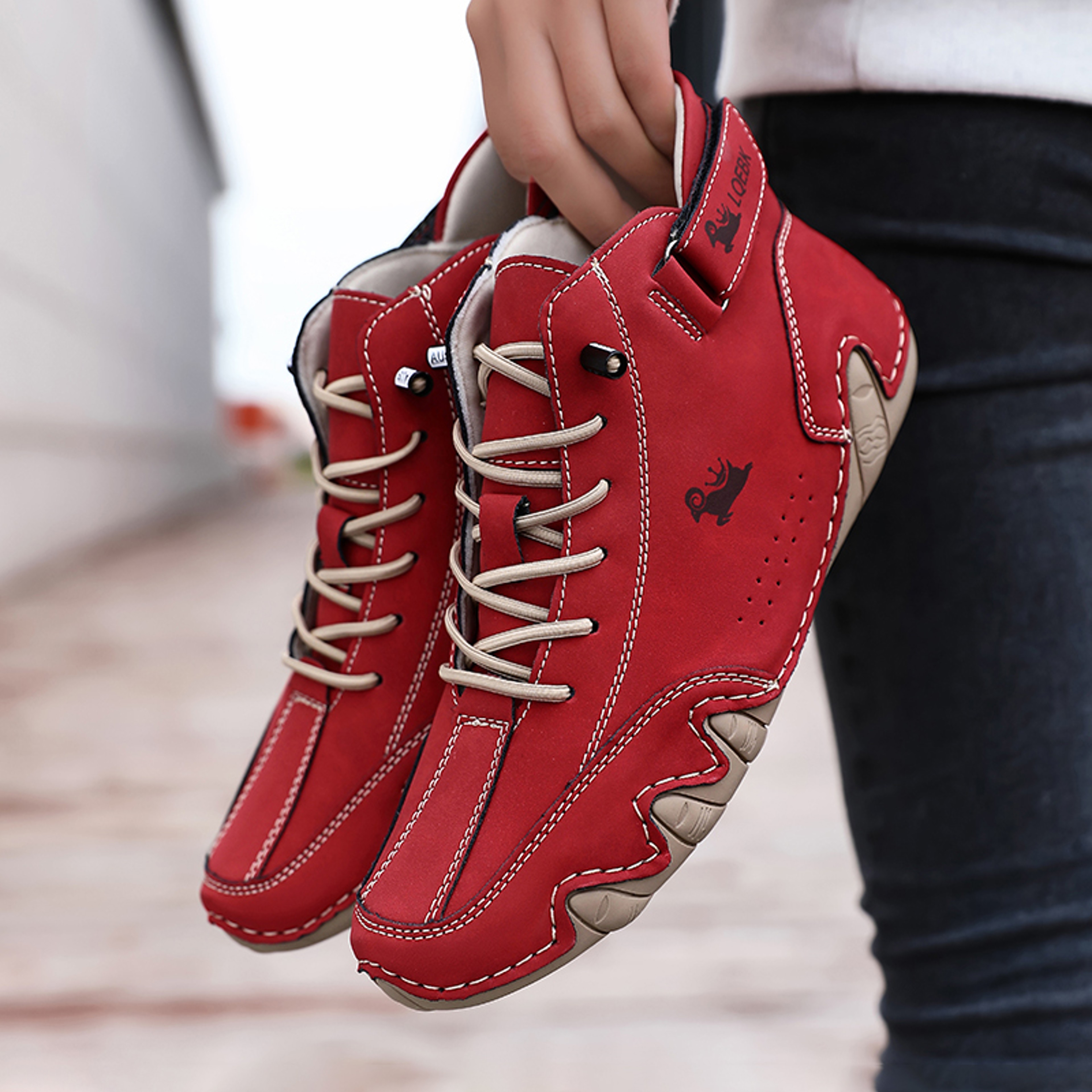 Leather Casual Shoes For Men Comfortable Outdoor Walking Sneakers Luxury Loafers Boots New In Fashi 6