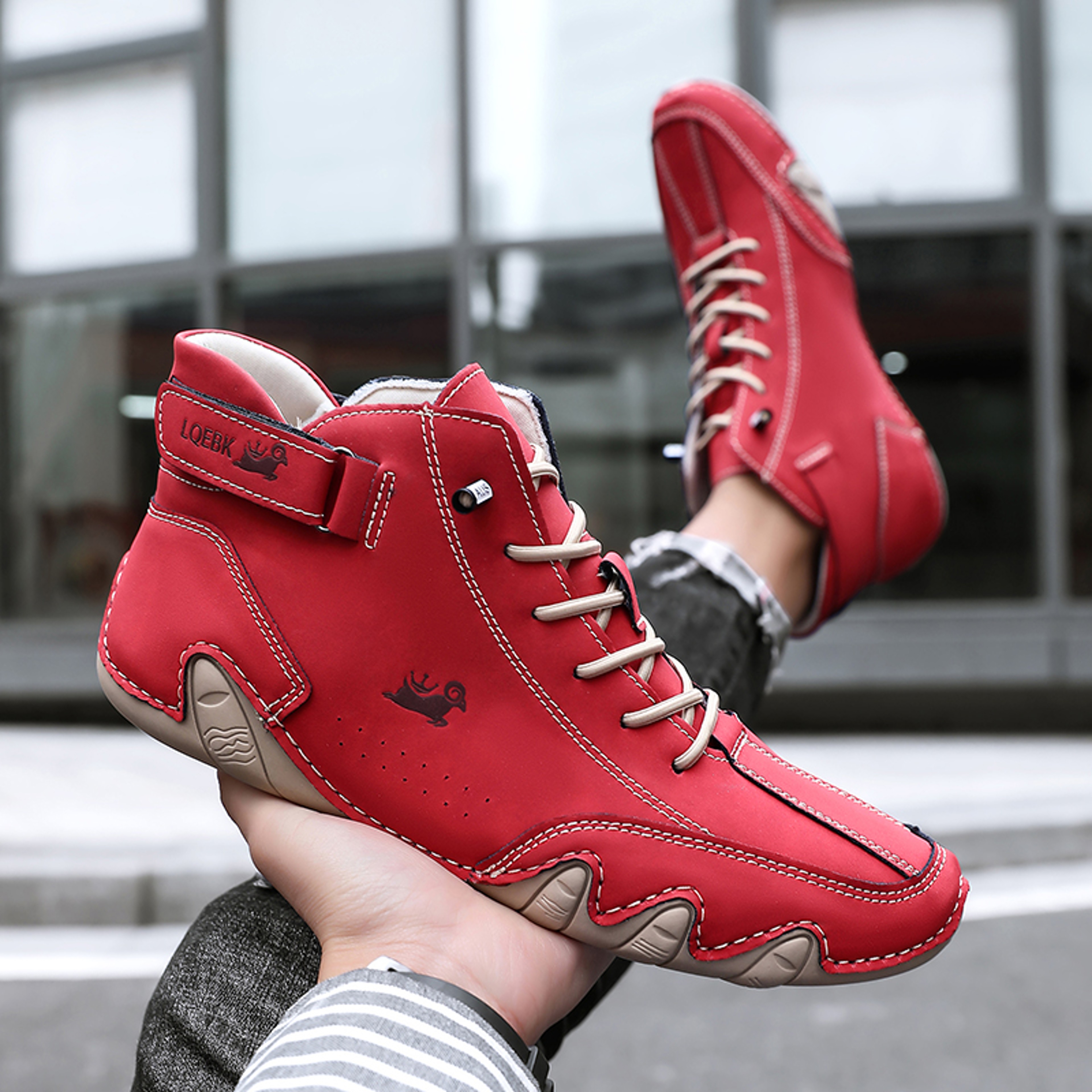 Leather Casual Shoes For Men Comfortable Outdoor Walking Sneakers Luxury Loafers Boots New In Fashi 9