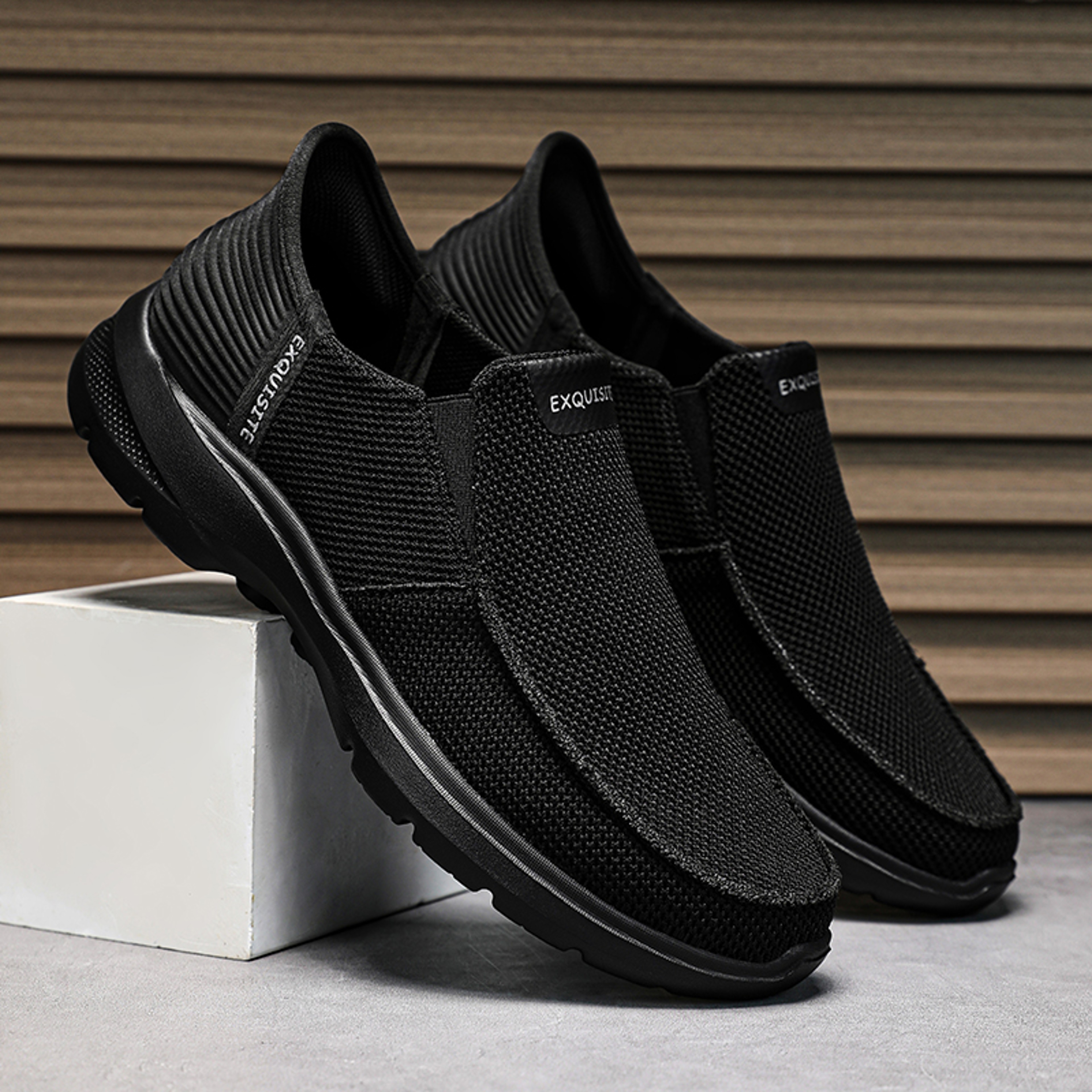 Casual Men Shoes Lightweight, Breathable Canvas Loafers, Slip On Sneakers, Fashion Driving Flats for Men – view 4