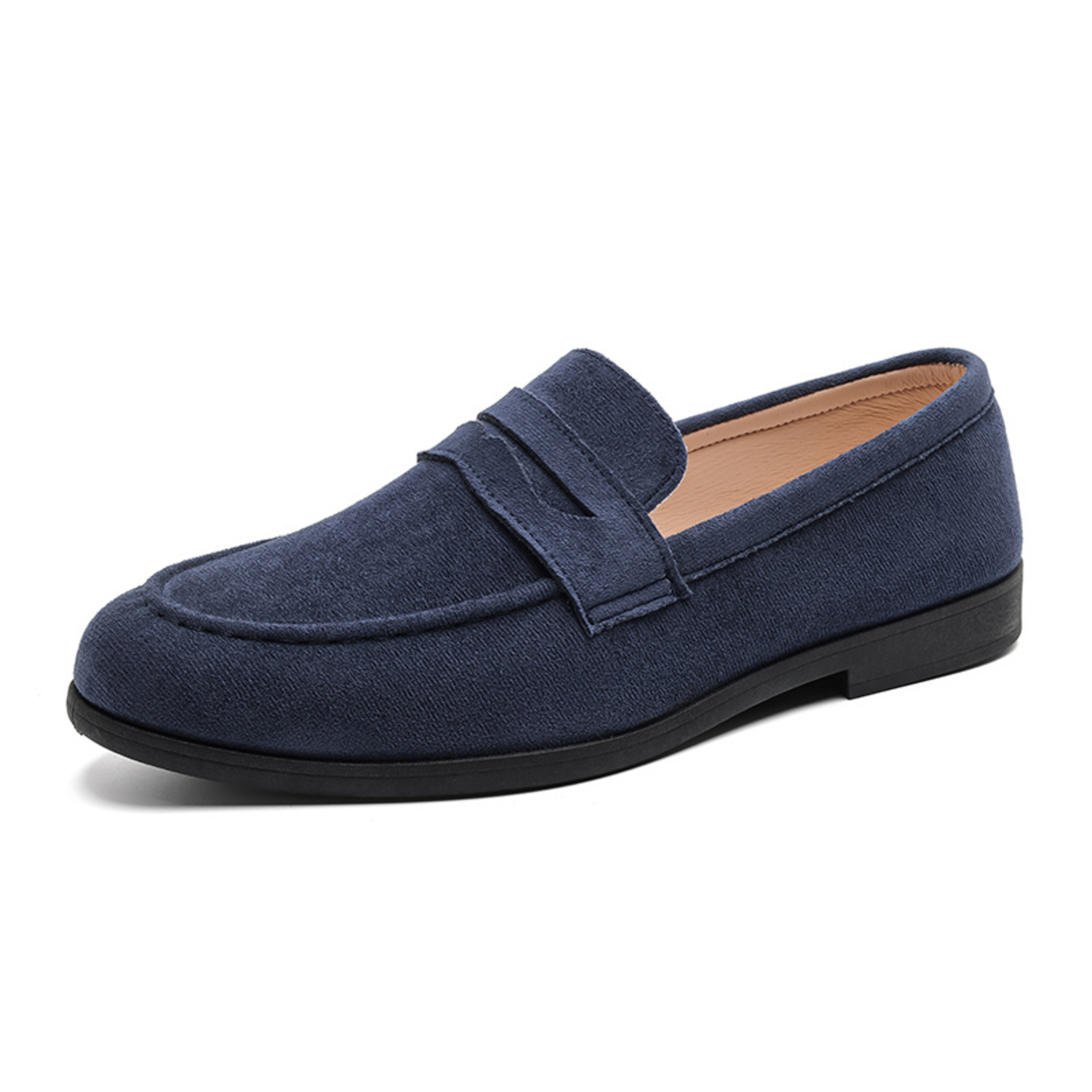 Retro Brown Moccasins for Men, Autumn Suede Loafers, Large Comfort Slip-on Casual Flats for Men – view 9