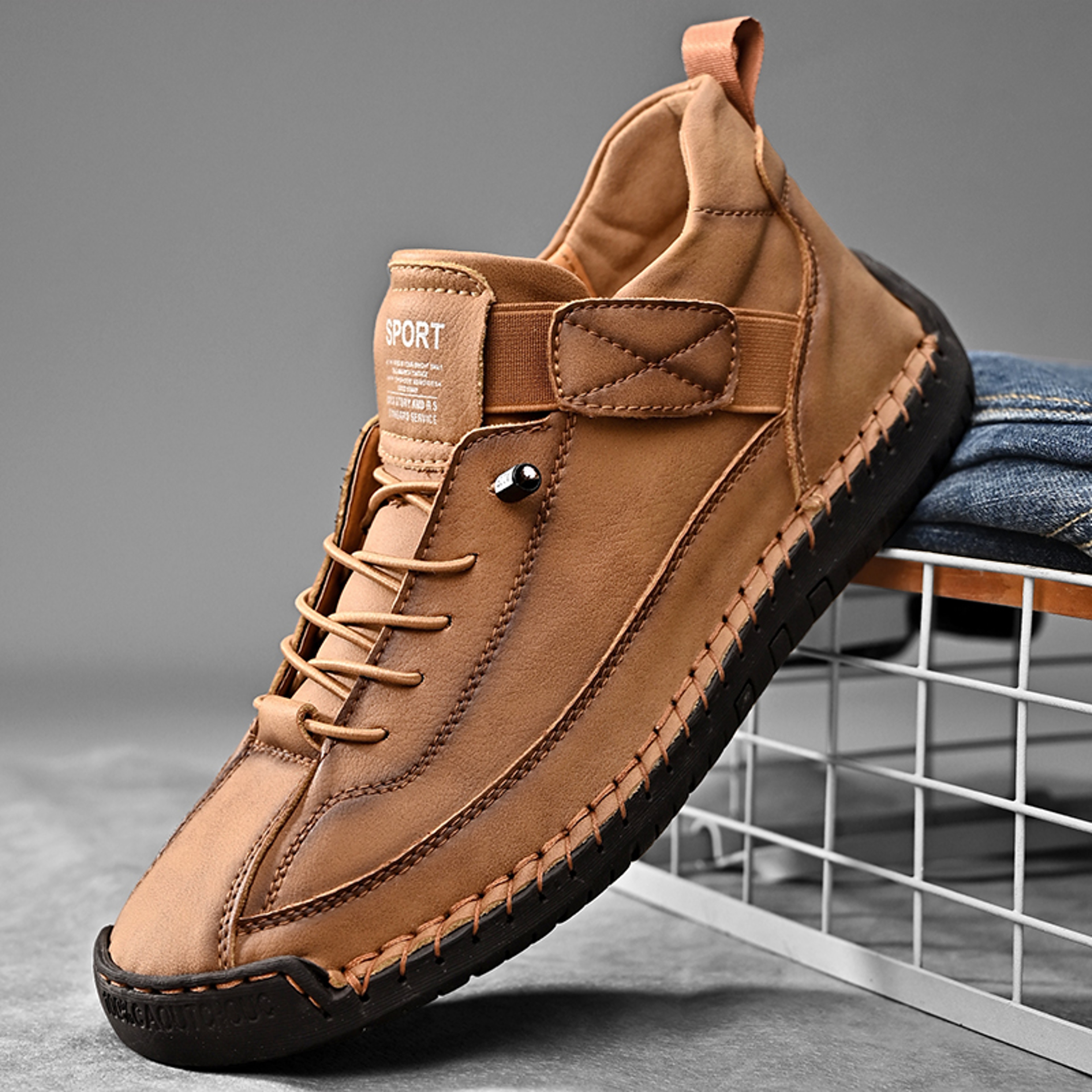 Handmade Leather Men Shoes Casual Slip On Loafers Fashion Moccasins Breathable Leather Flats Toolin 0