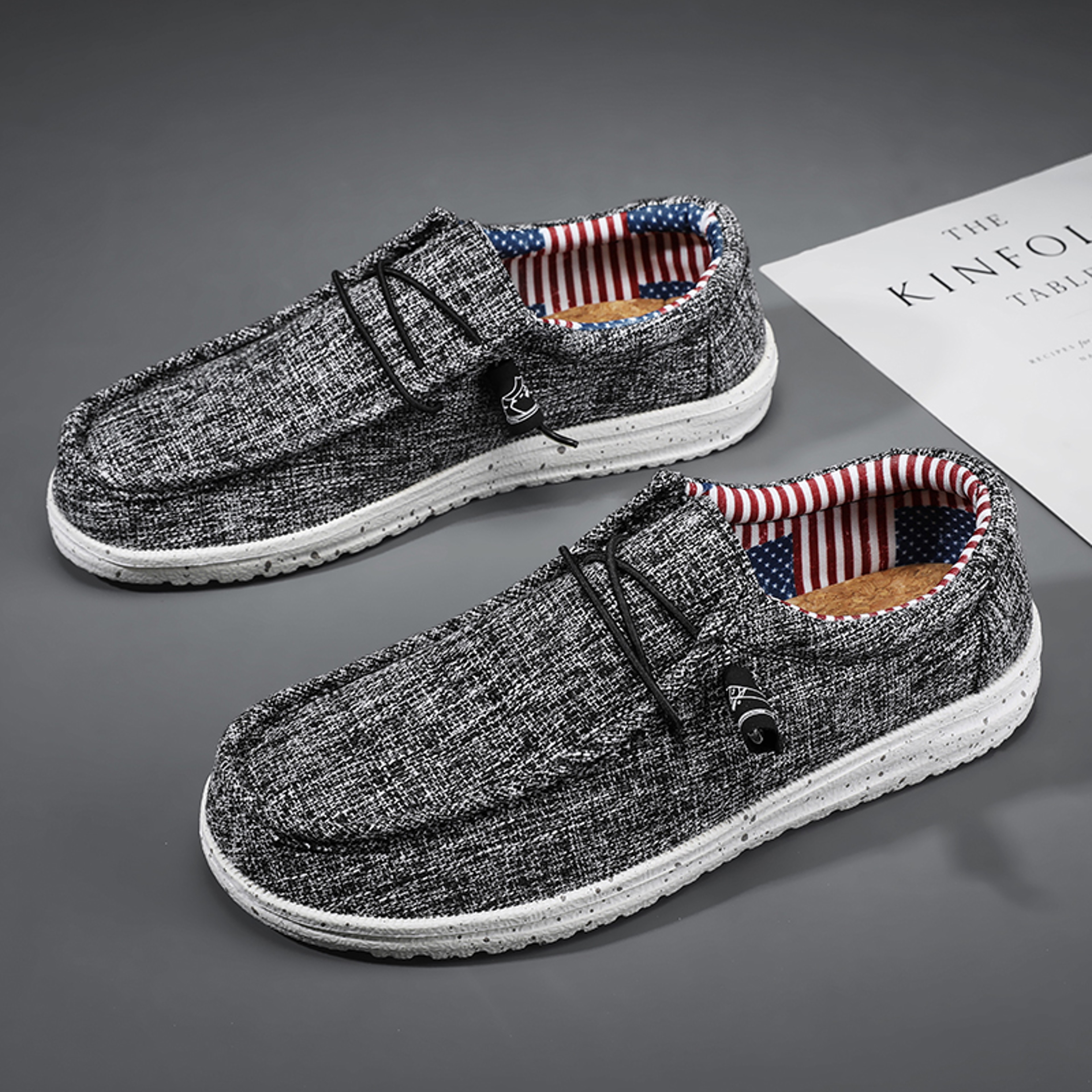 Casual Men Shoes, Breathable Canvas Loafers, Vulcanized Walking Sneakers, Lightweight Flats – view 10