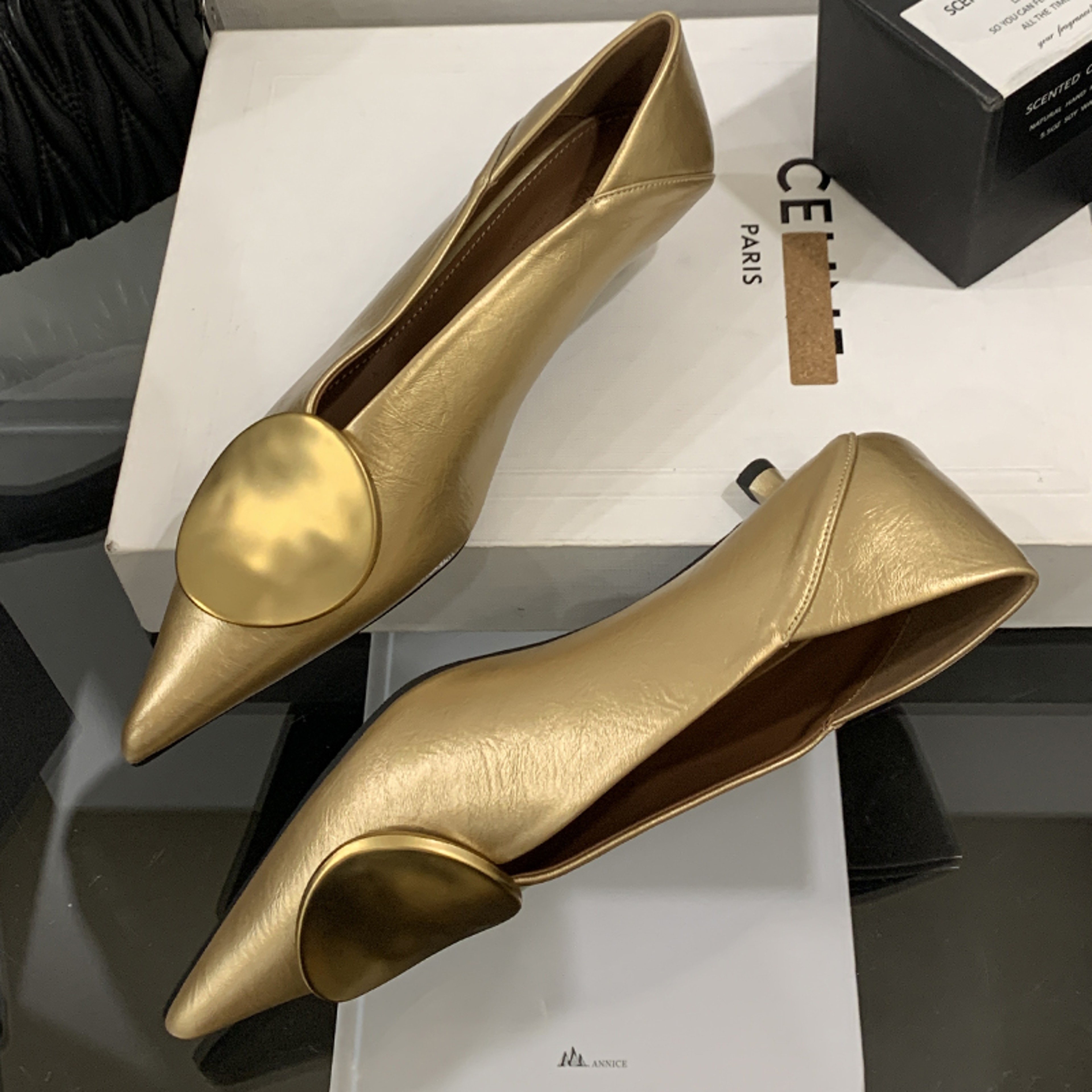 Designer Luxury Women Heeled Shoes Pointed Toe Low Heels Sexy Fashion Pumps Elegant Summer Pumps Fo 1