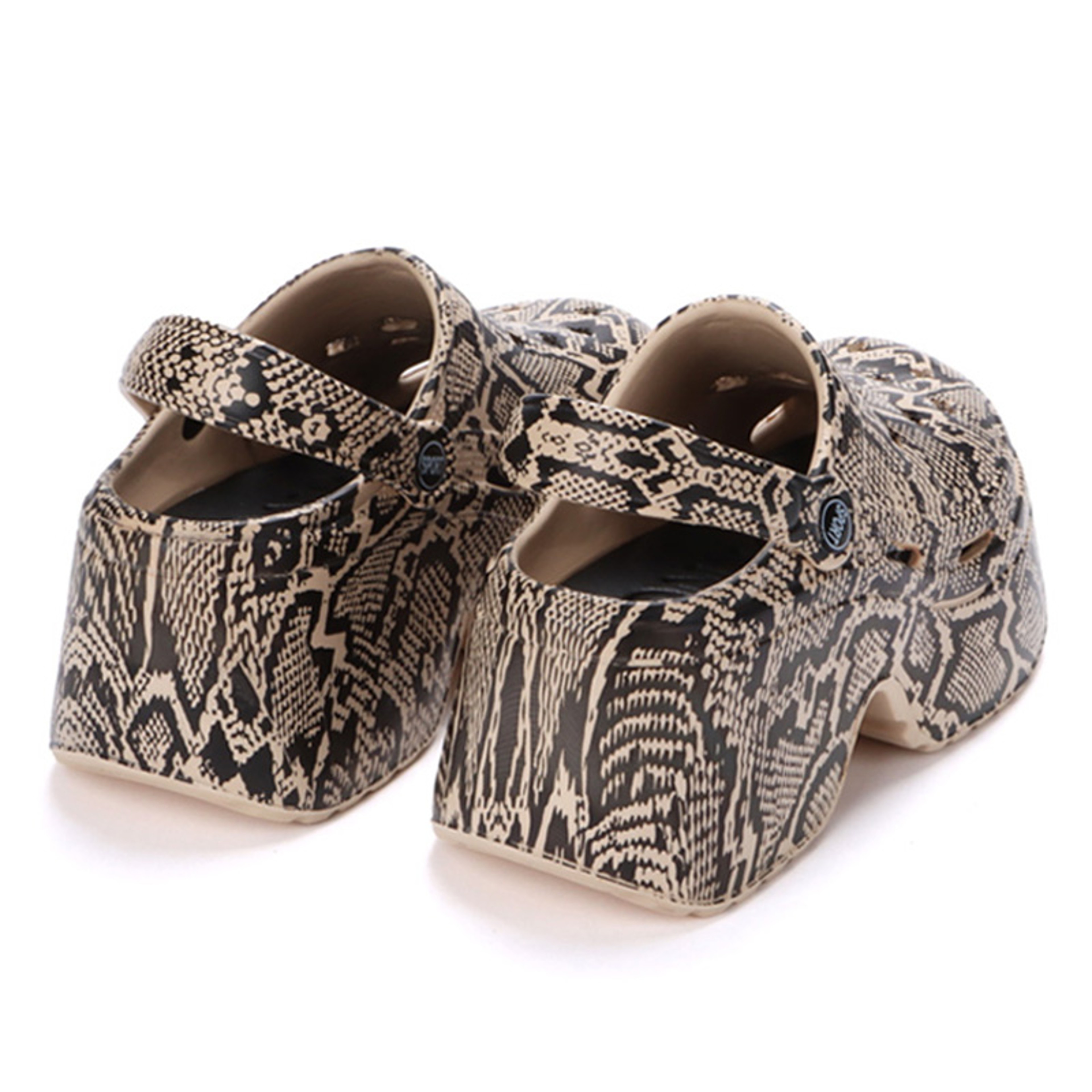 Leopard Print Closed Toe Chunky Clogs for Women, Super High Wedge Sandals, Platform Heel Slippers – view 5