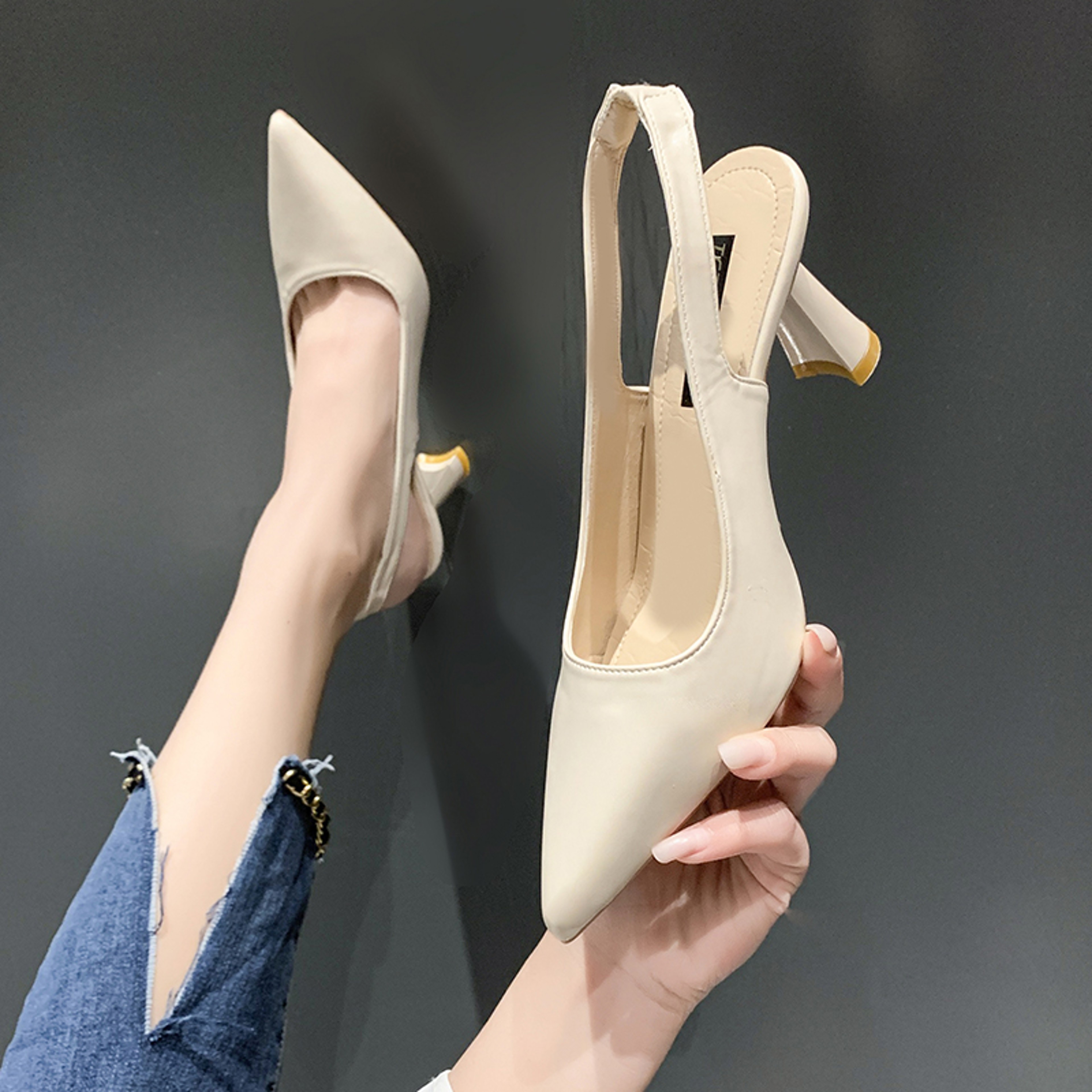 New Sexy Elegant Pointed Toe Stiletto Sandals, Summer Casual Fashion Banquet Comfortable High Heels Womens Shoes – view 7
