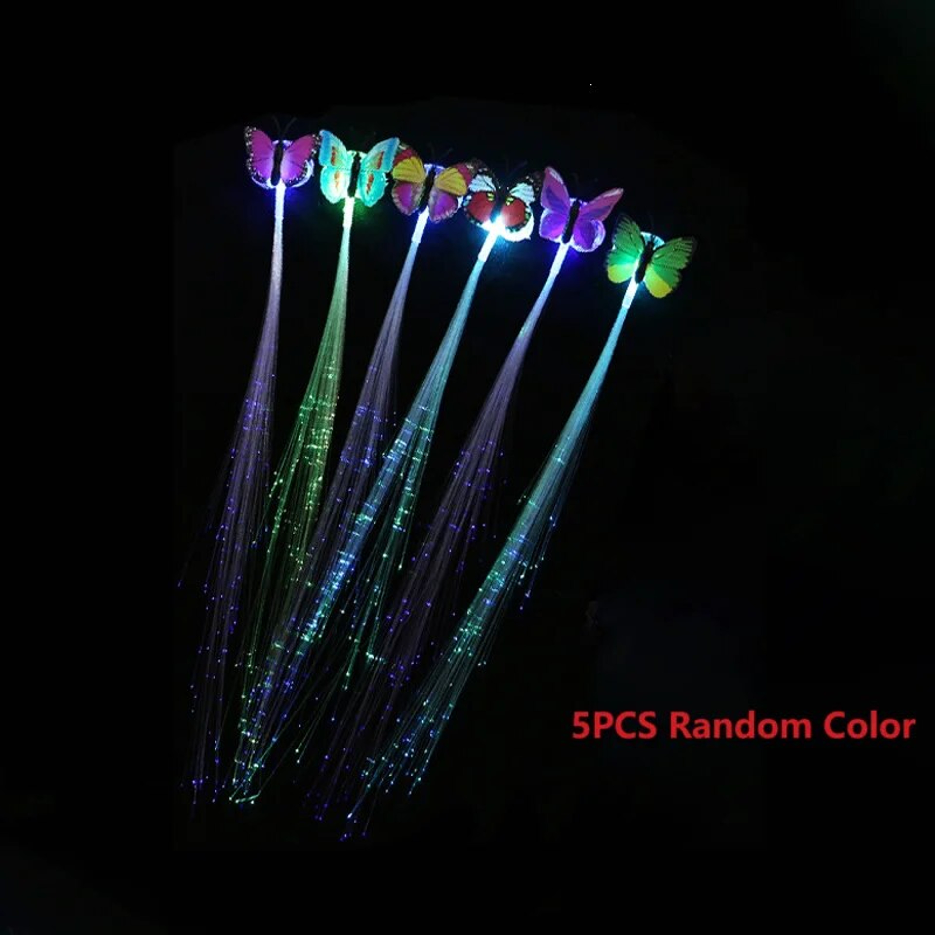 Braids Wig Women Party Hair Accessories Colorful Butterfly Lights, Random Color Festival Fun – view 7