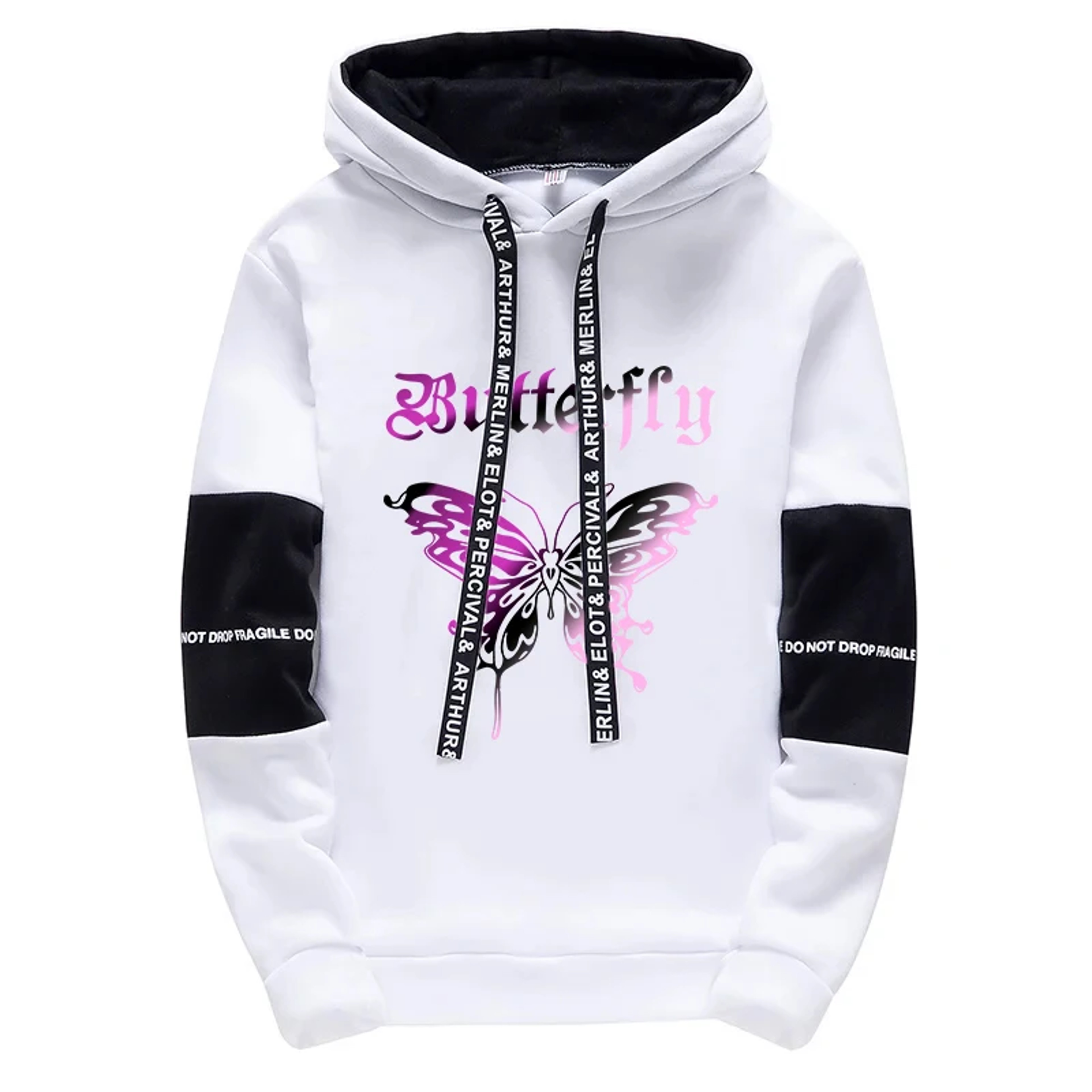 High Grade Korean Style Hoodie for Women, Girls Urban Fashion Loose Coat, Letter Print Hooded Sweatshirt – view 8