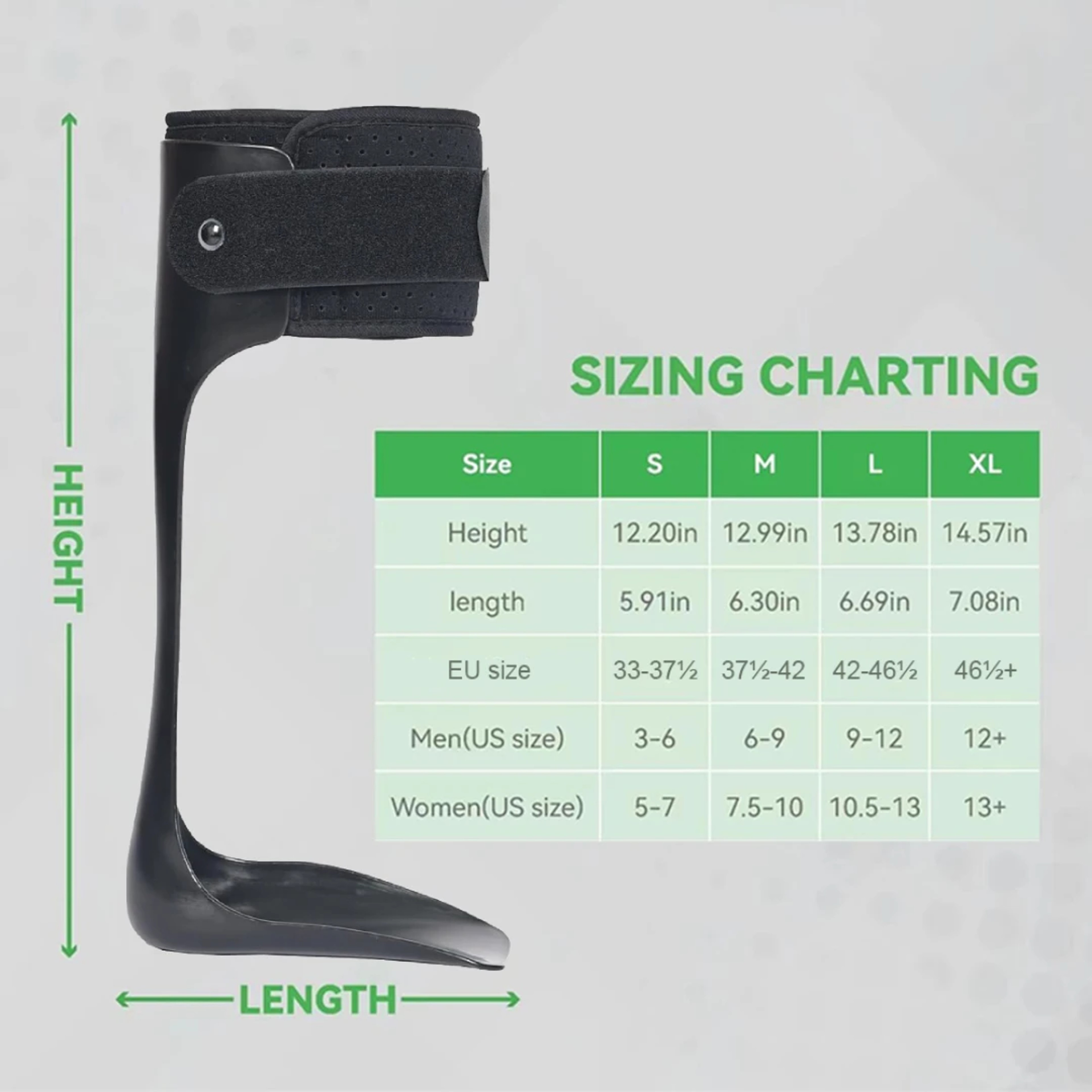Lightweight Drop Foot Brace Orthosis, Medical Ankle Foot Support Stabilizer, Corrective Foot Drop Brace – view 3