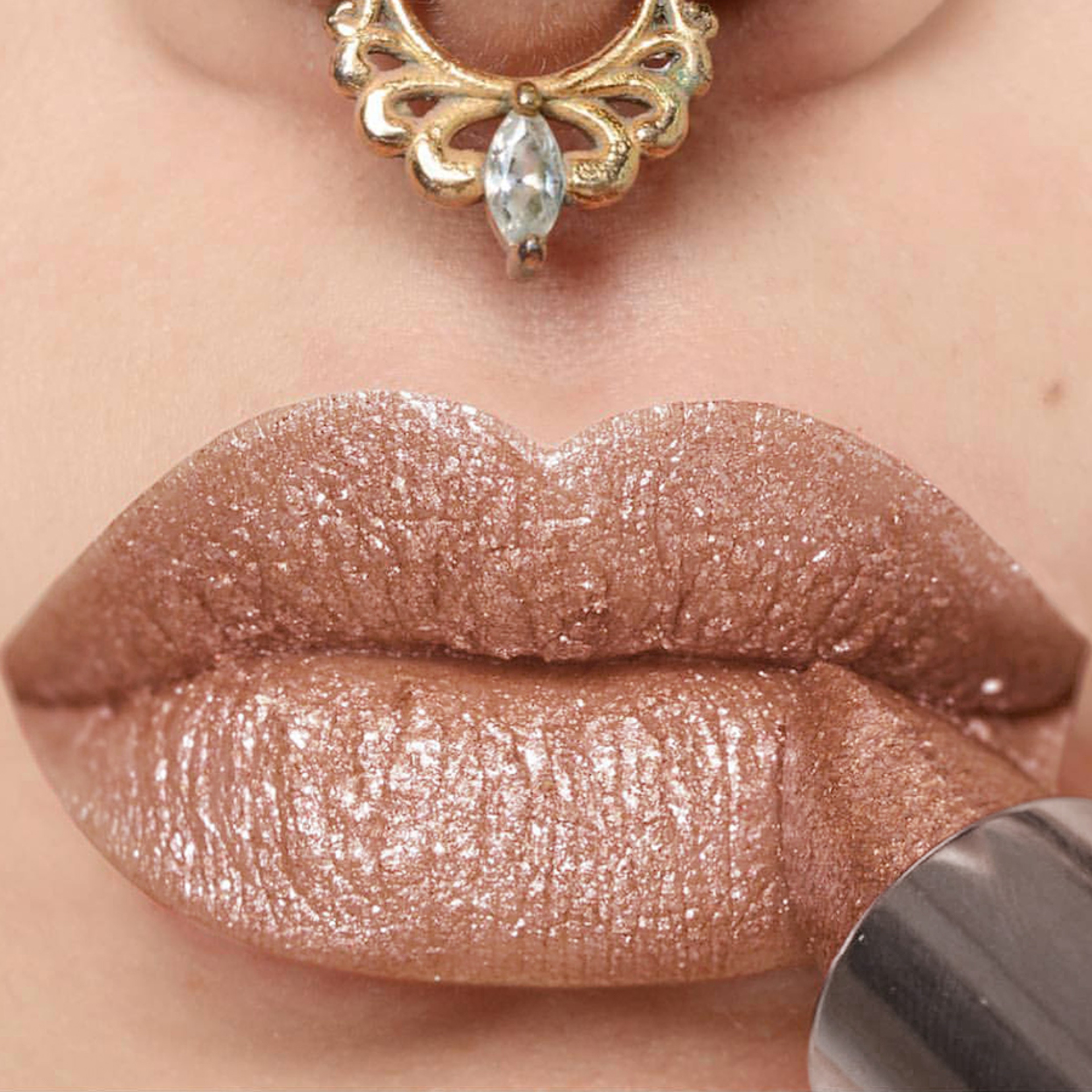 Pearlescent Metallic Lipstick, Bold & Intense Glitter Shiny Lip Tint, Long Lasting Matte Lip Makeup, Gifts for Senior – view 5
