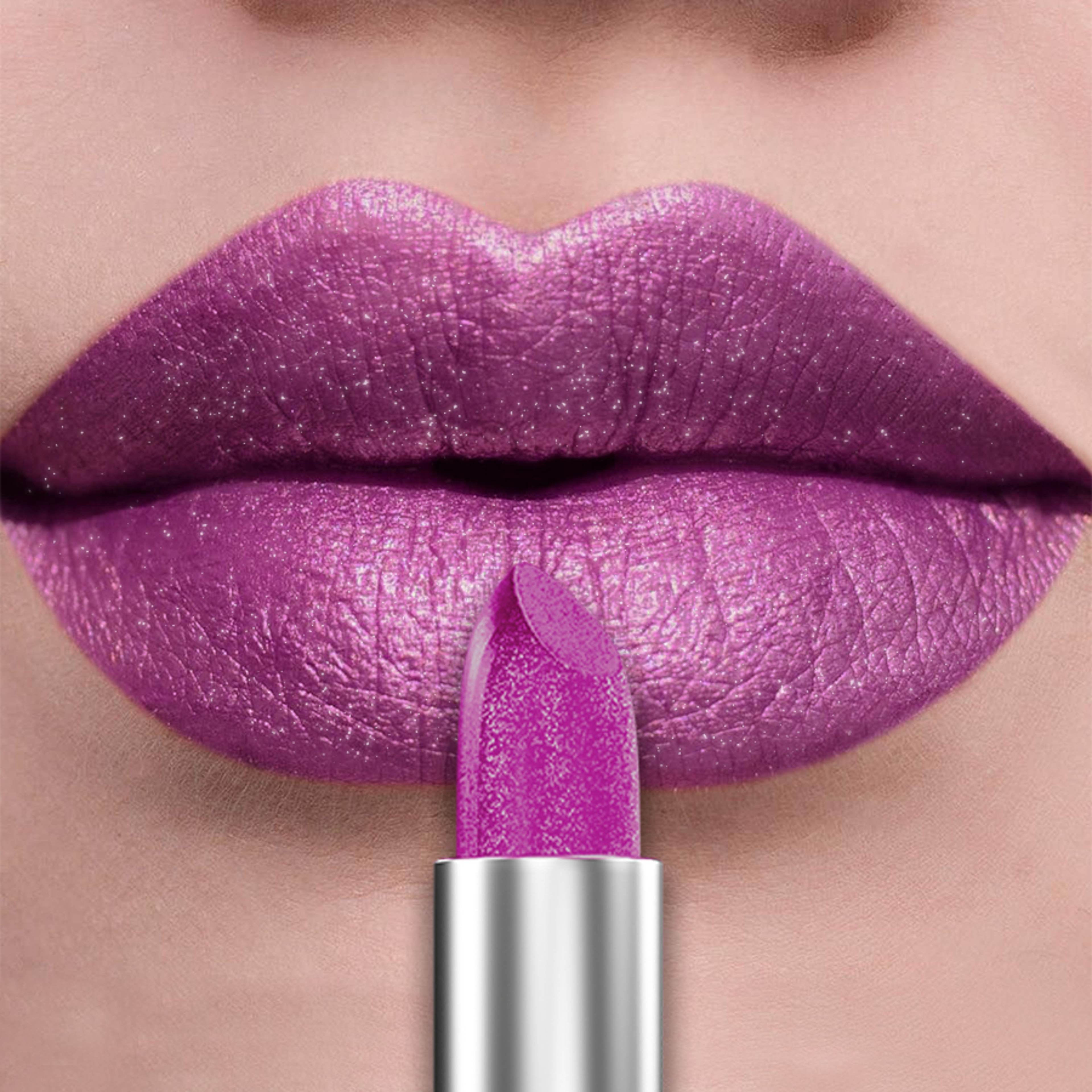 Pearlescent Metallic Lipstick, Bold & Intense Glitter Shiny Lip Tint, Long Lasting Matte Lip Makeup, Gifts for Senior – view 9
