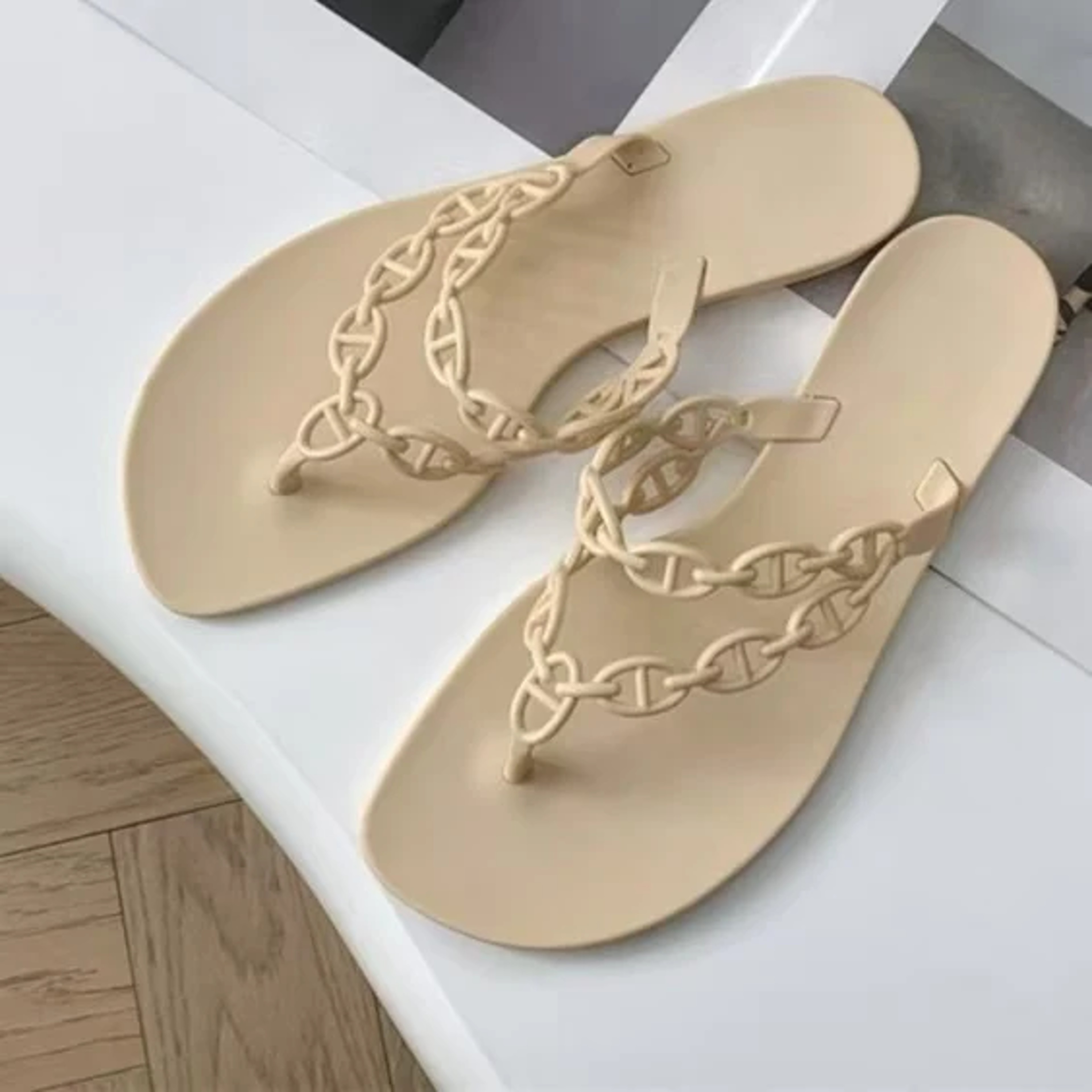 Summer Women Slippers Transparent Crystal Beach Shoes Bow Flip Flops Rivet Flats Open Toe Outdoor S