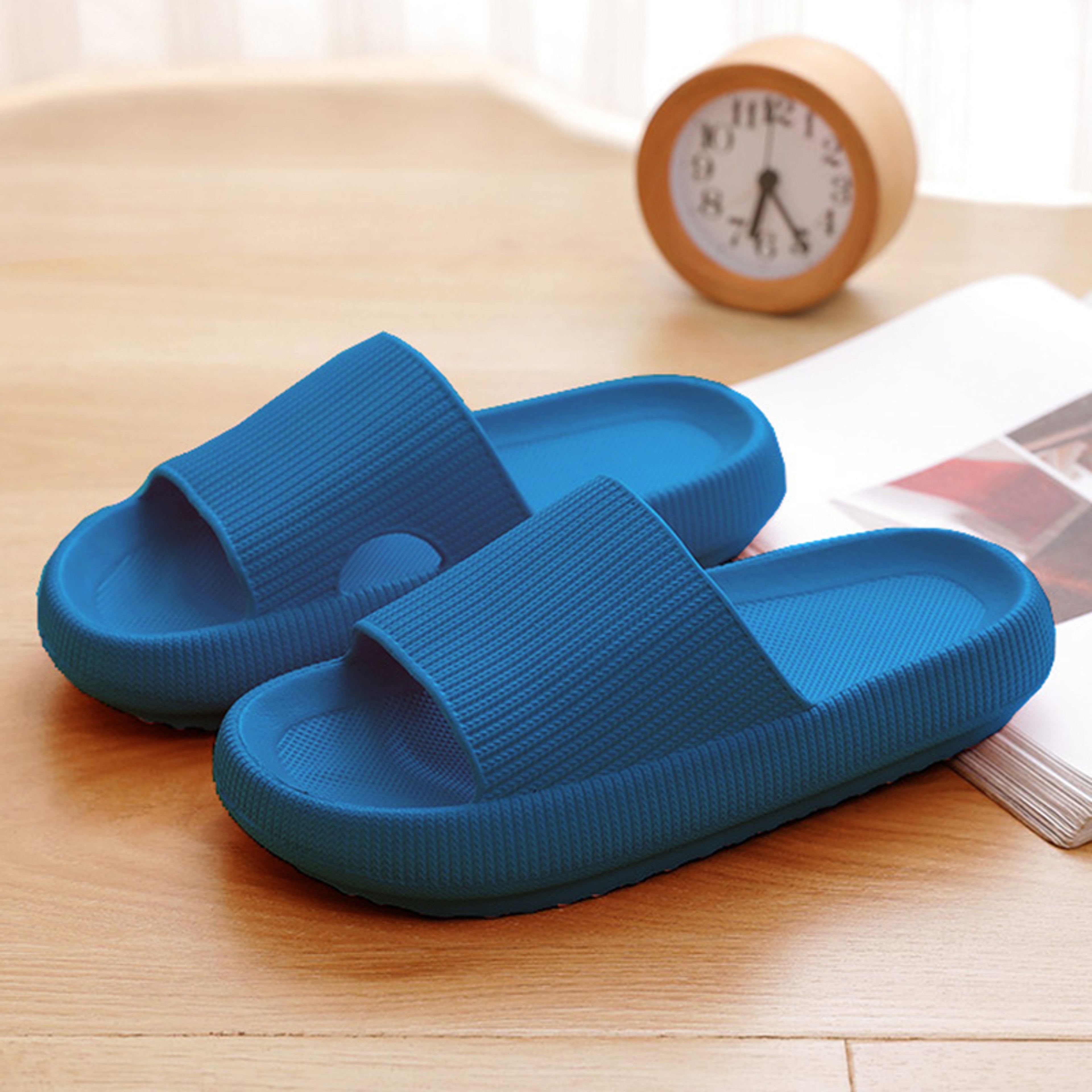 Women Summer NonSlip Beach Flip Flops Eva Soft Sole Pillow Slides Thick Platform Cloud Slippers Ind 6