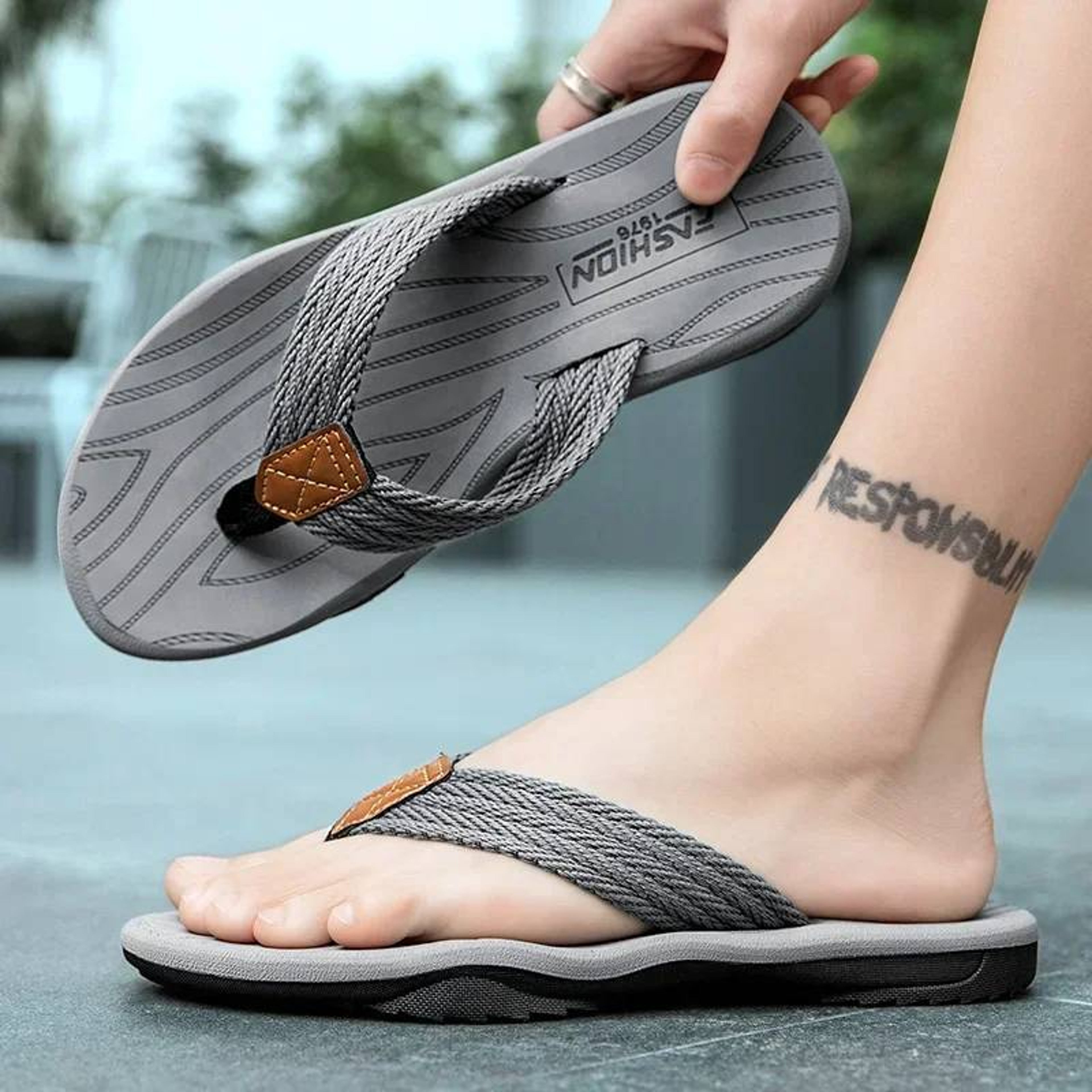 Summer Mens Flip Flops Casual Beach Shoes Large Size Sandals Leisure AntiSlip Beachwear For Men 1