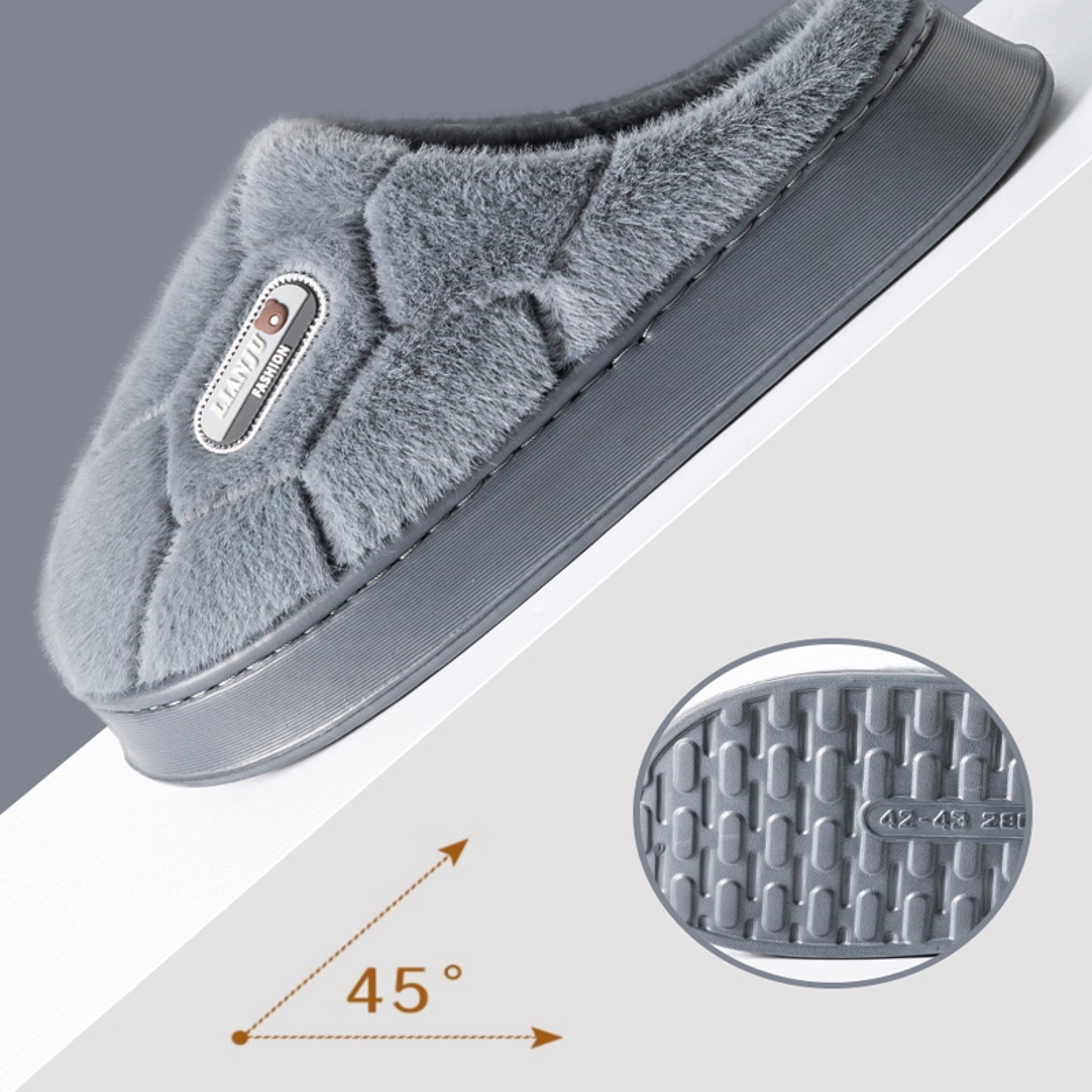 Nonslip Trend Winter Indoor Flip Flops Warm Slippers For Men And Women Soft Casual Home Slides 4