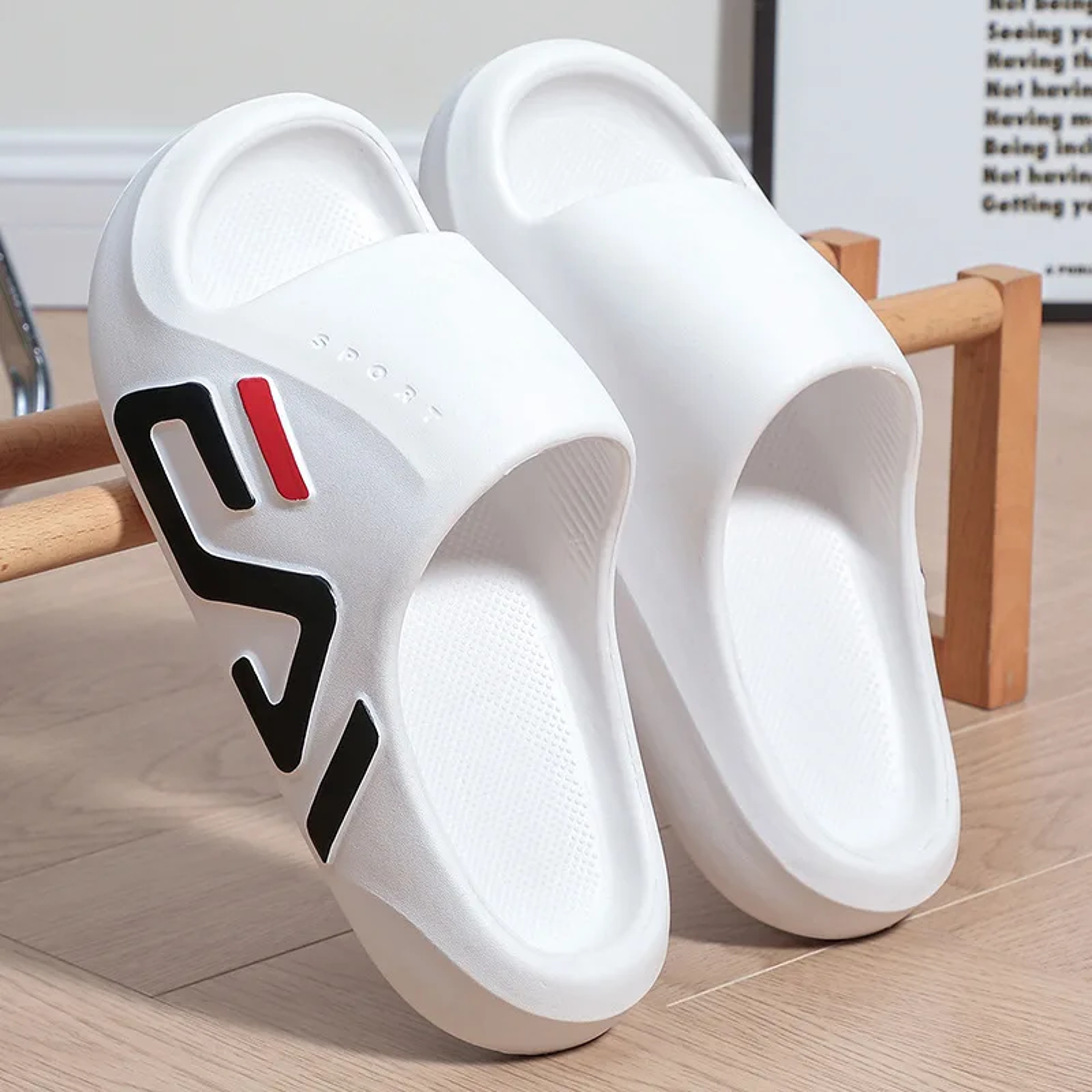 Fashionable Mens EVA Slippers Waterproof Shoes For Men Soft Beach Sandals Thick Bottom Bathroom Sli