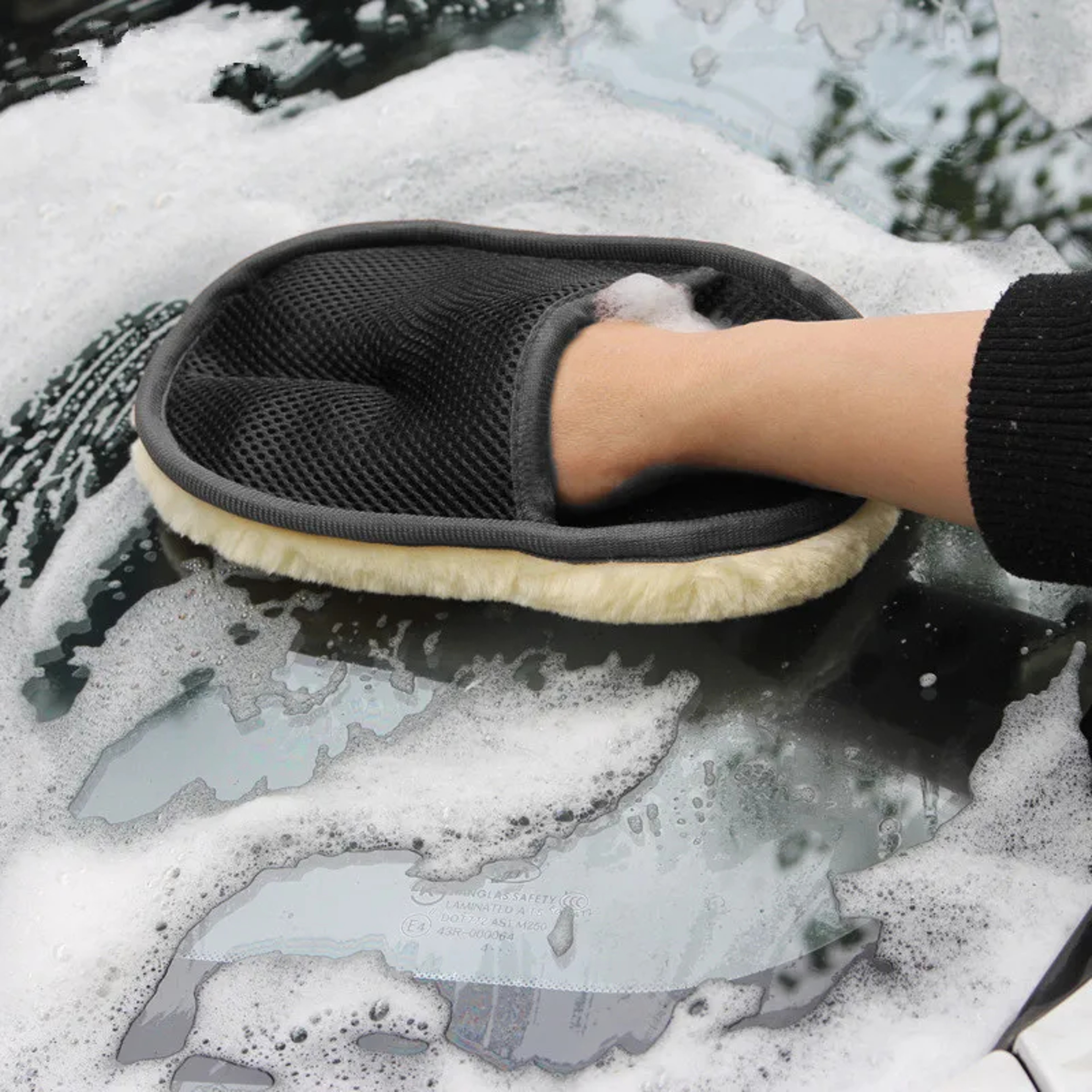 Soft Car Washing Gloves, Car Cleaning Brush Cleaner Wool, Motorcycle Washer Care, Automotive Car Styling – view 2