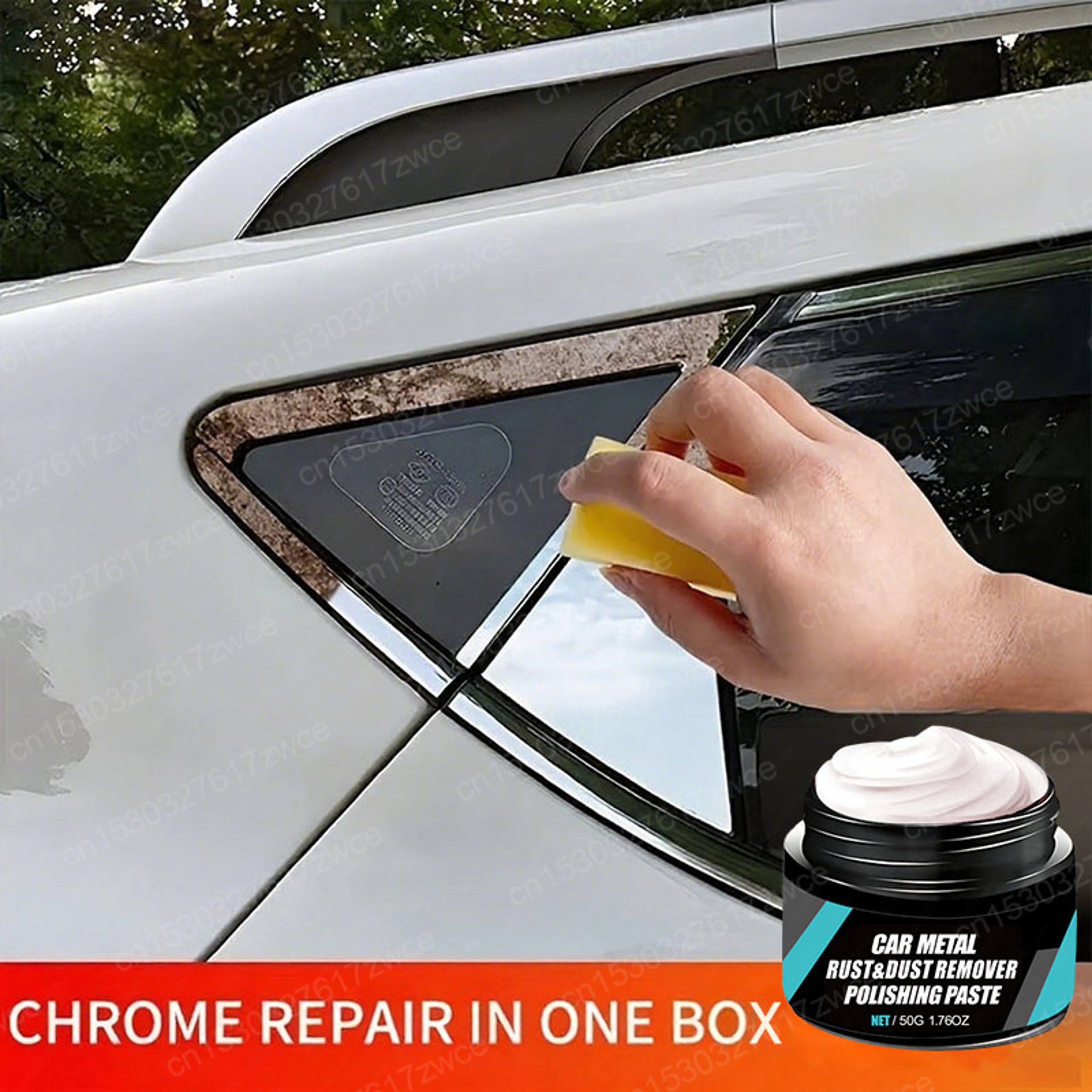 Universal Car Wheel Hub Rust Scratch Repair, Polishing Wax for Auto Metal, Oxidize Rust Reconditioning Cream – view 1