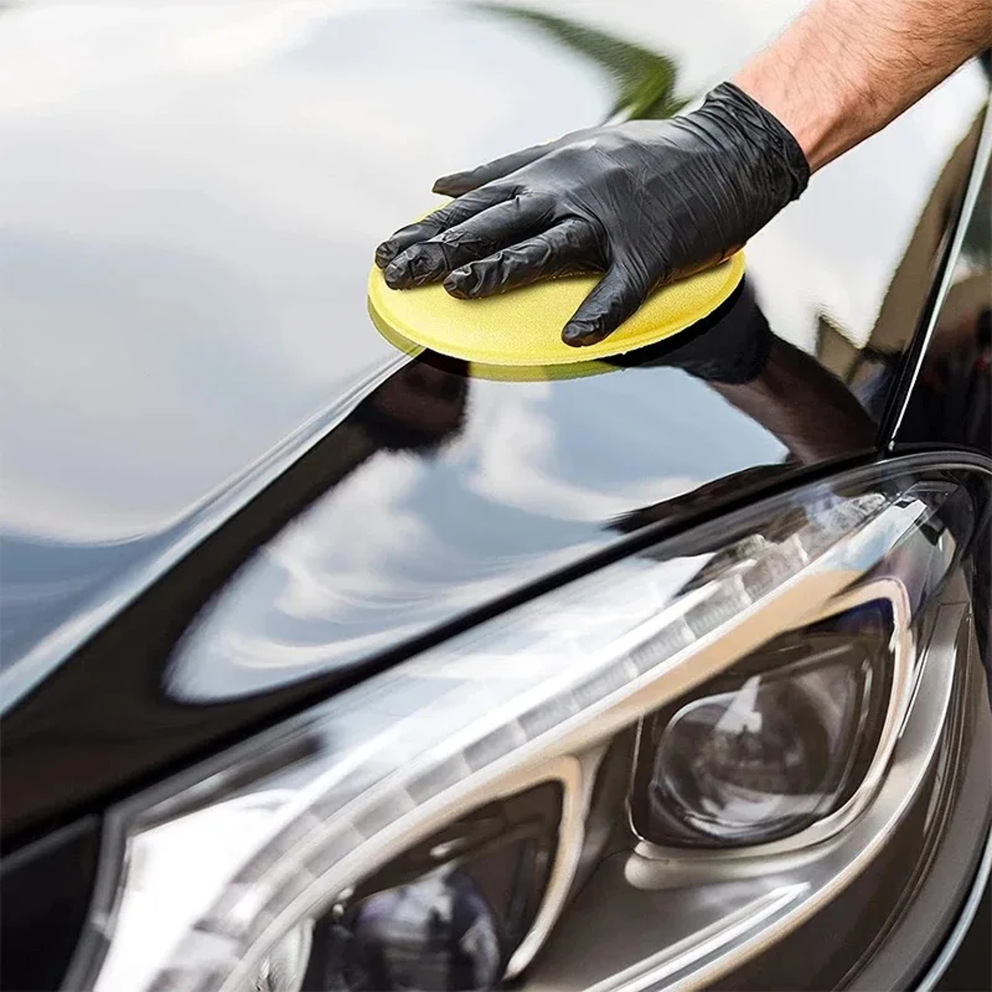 Car Detailing Tools Car Round Waxing Polish Sponges High Density Foam Applicator Pads Curing  Polis 3