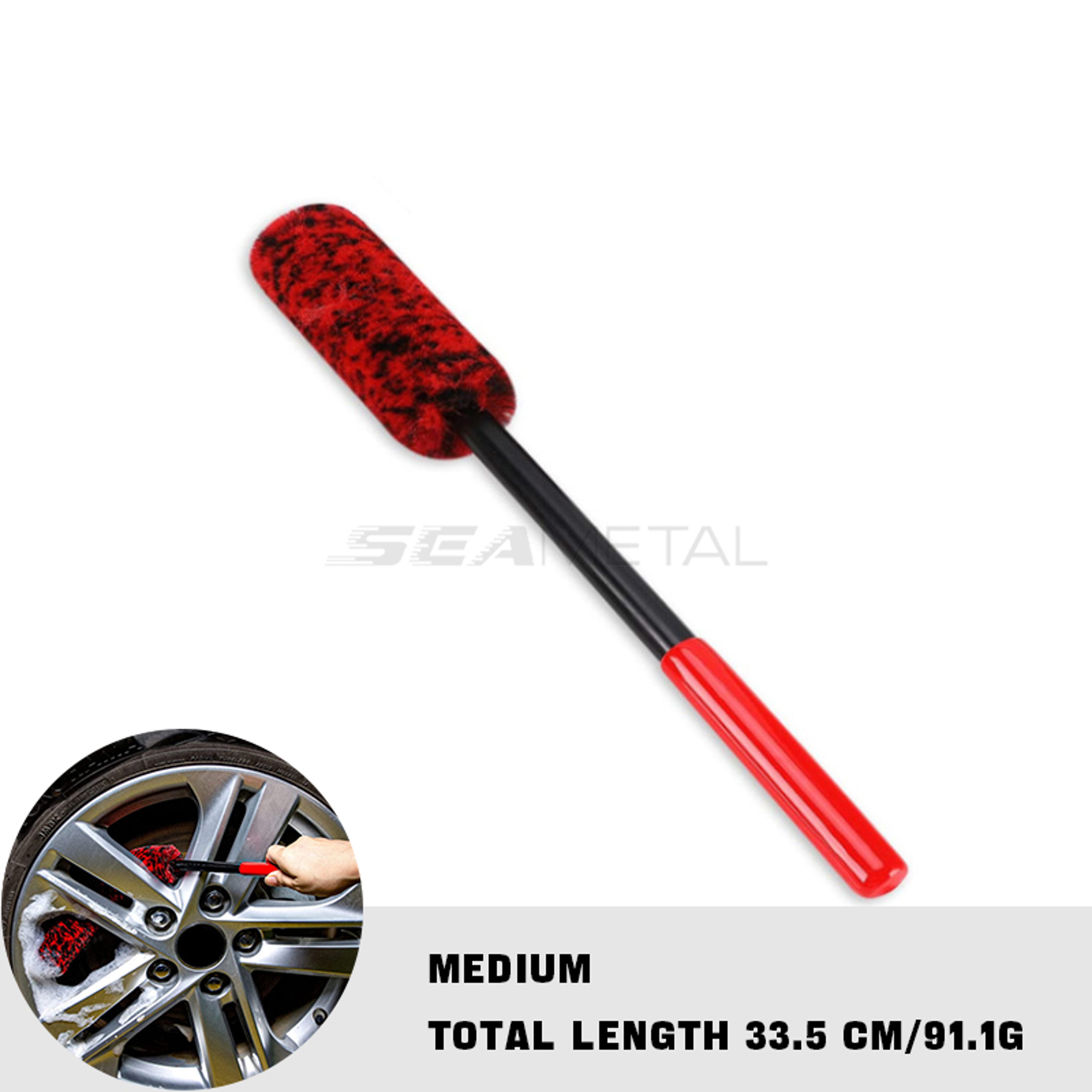 Plush Car Rim Tire Wash Brushes Car Wheel Detailing Cleaning Brush Long Handle Bendable Auto Wheel  6