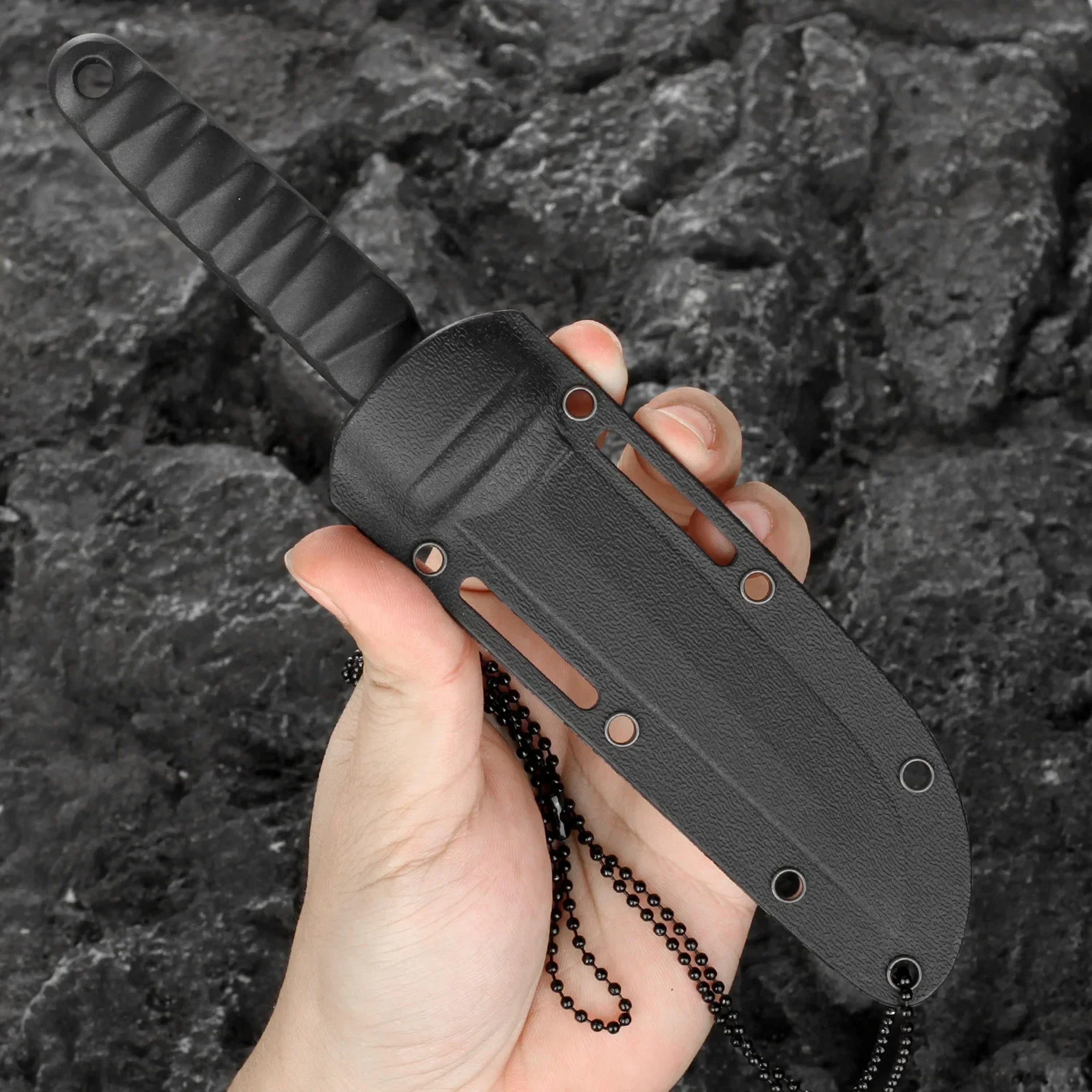 High Hardness LifeSaving Knife Outdoor SelfDefense Camping Knife Stainless Steel EDC Knife For Clim 6