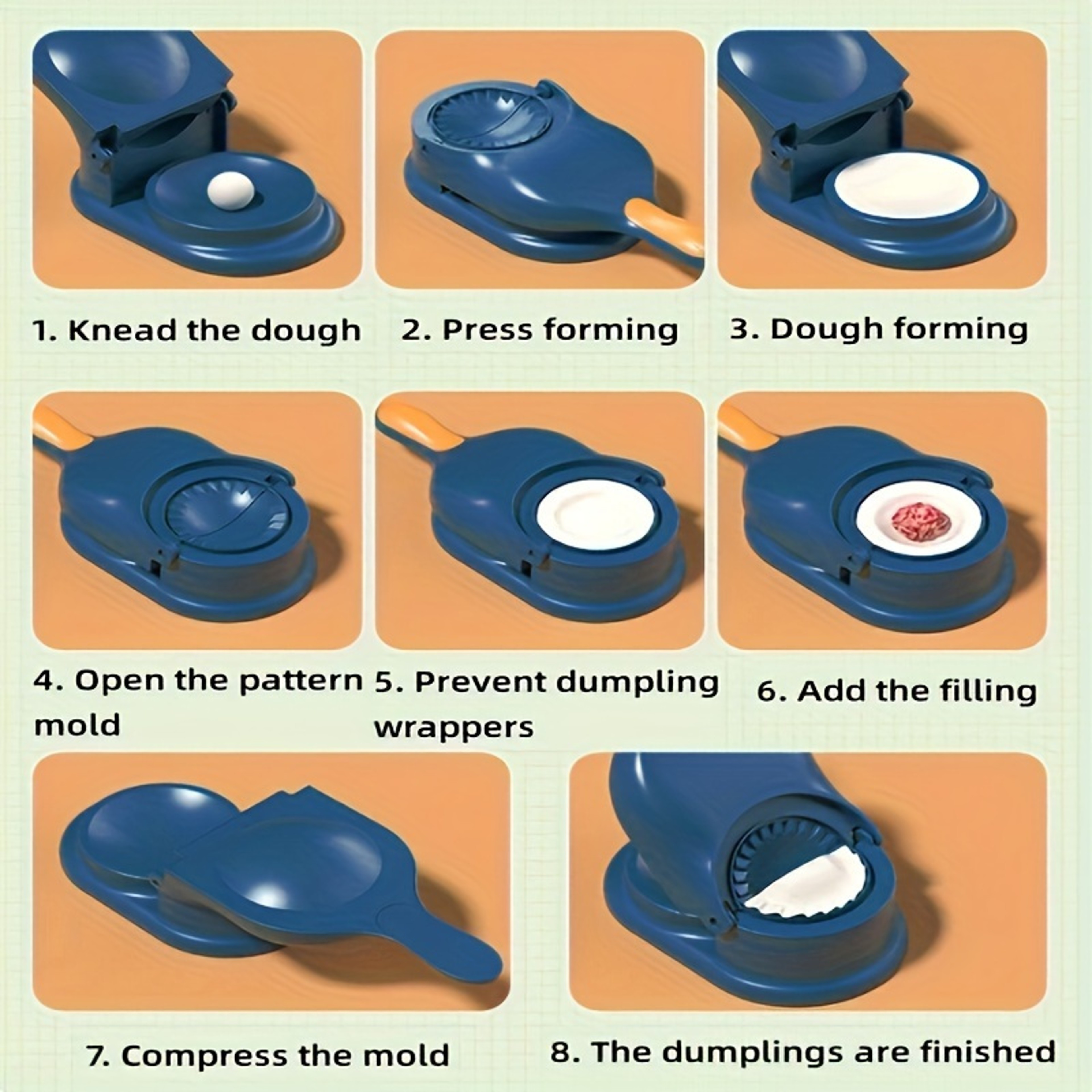 MultiFunctional Dumpling Machine Simple DIY Dough Pressing Maker Kitchen Tool For Perfect Dumplings 6