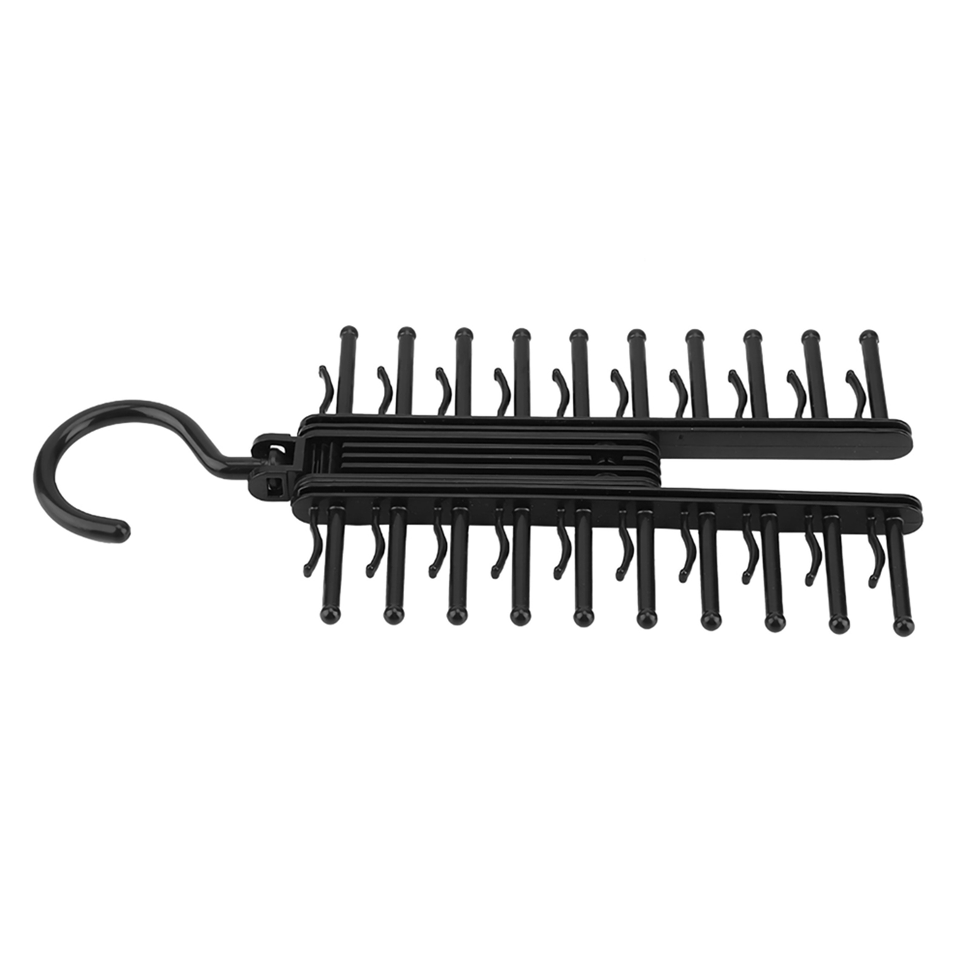 Adjustable Cross Tie Rack, Non-Slip Hanger Belt Scarves Organizer with Rotation for Easy Access – view 4
