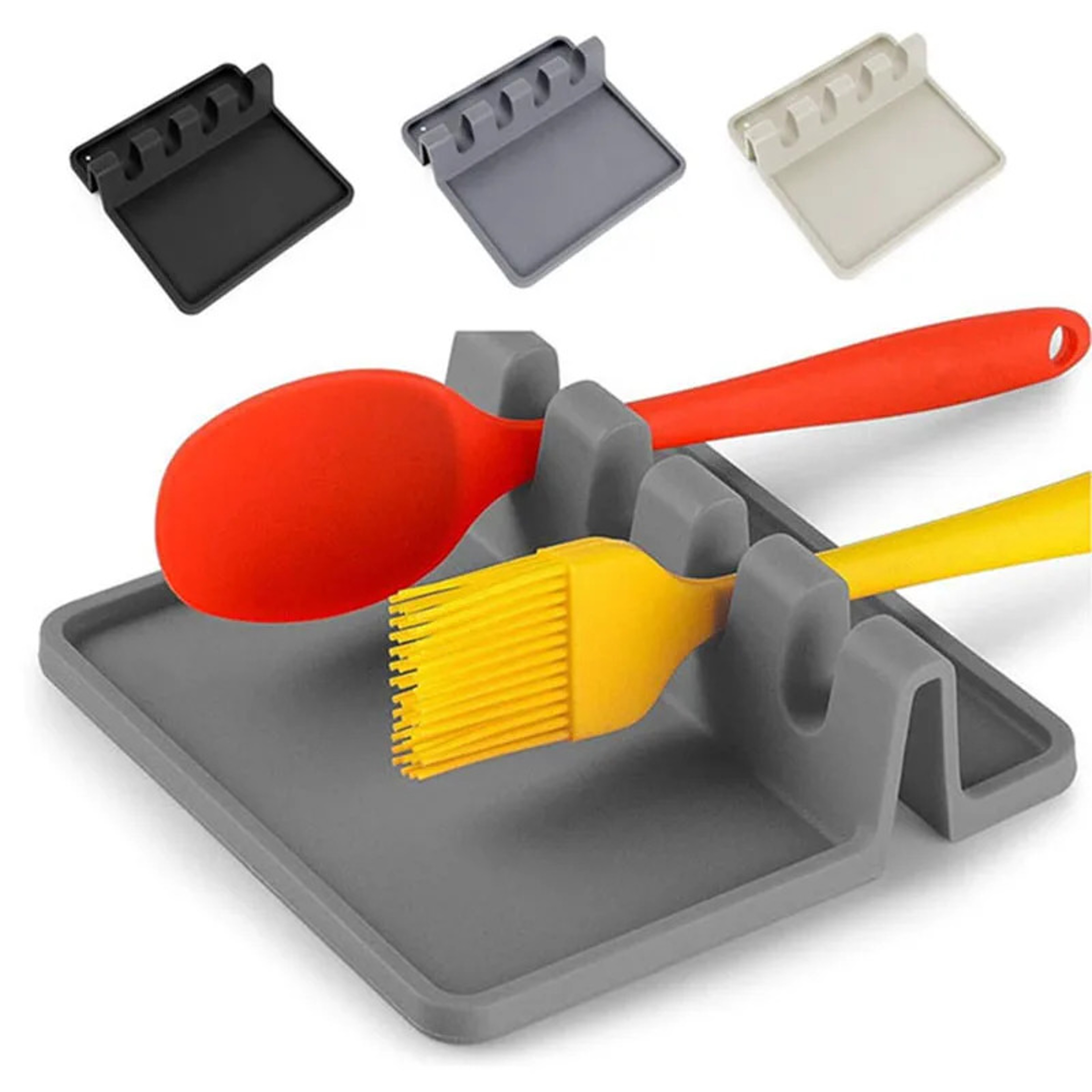 Silicone Tableware Drying Rack Kitchen Utensil Holder For Fork Spatula Multifunctional Shelf Organi 0