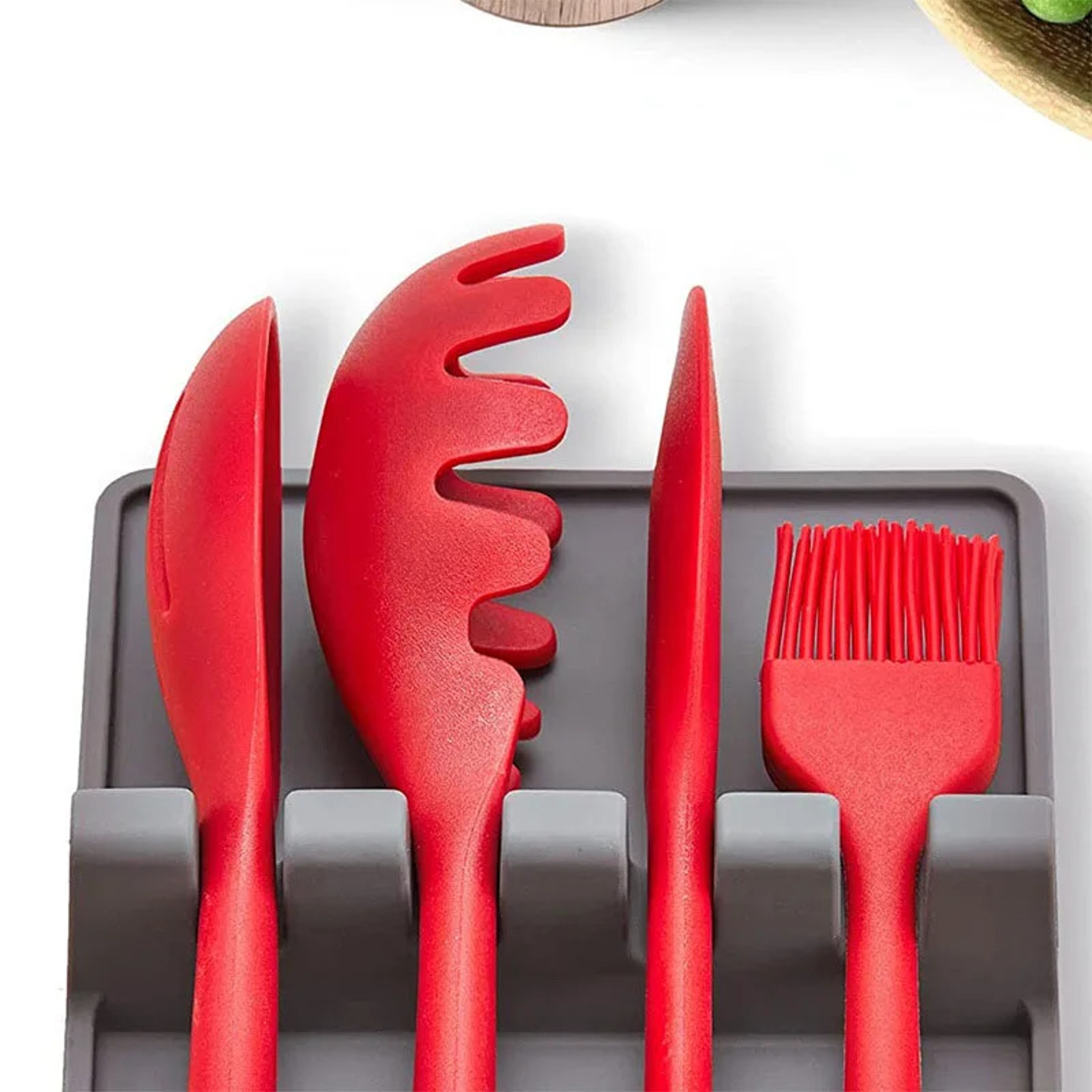 Silicone Tableware Drying Rack Kitchen Utensil Holder For Fork Spatula Multifunctional Shelf Organi 5