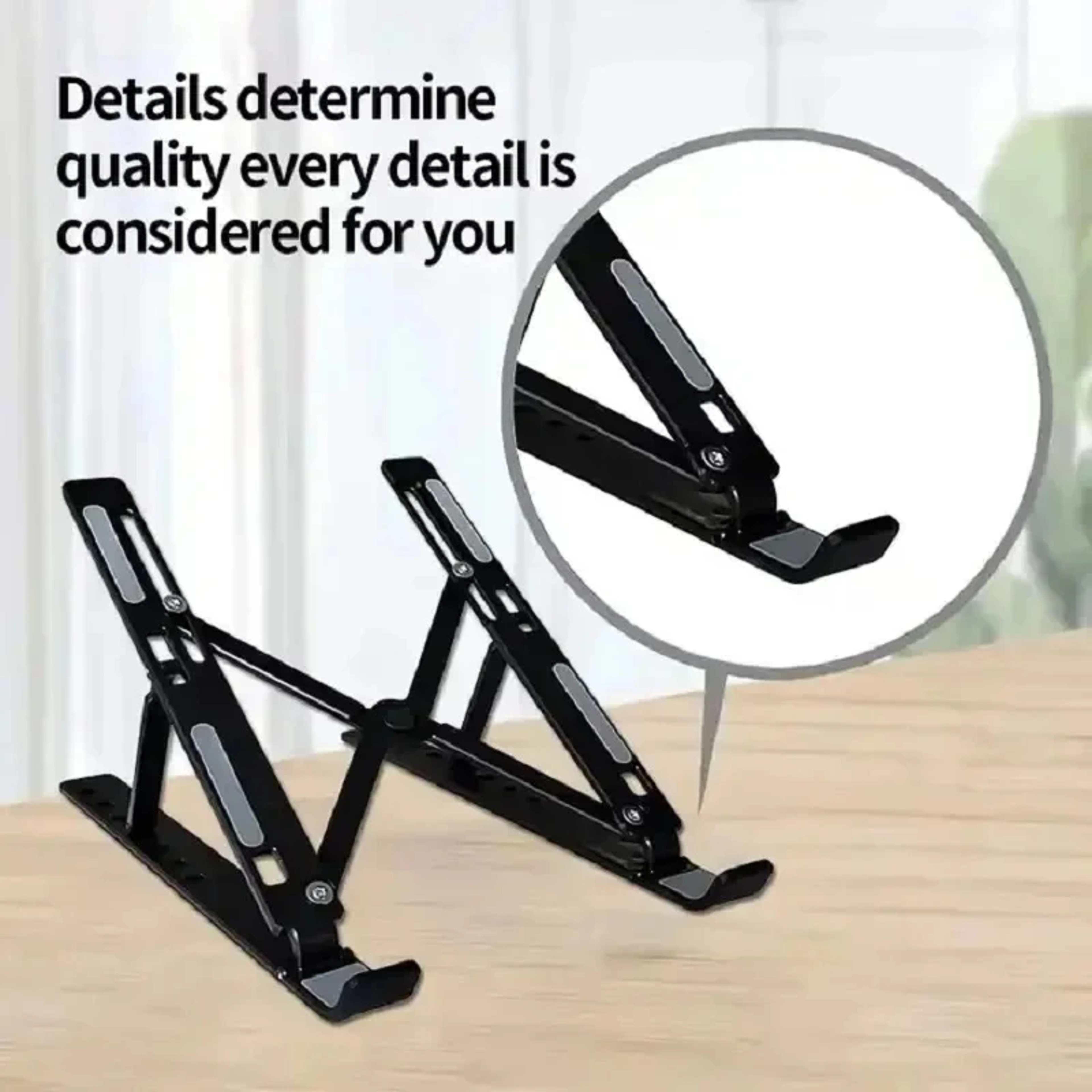 Adjustable Riser Cooling Bracket, Portable Laptop Stand Foldable, Notebook Support Base Holder for Laptop – view 1